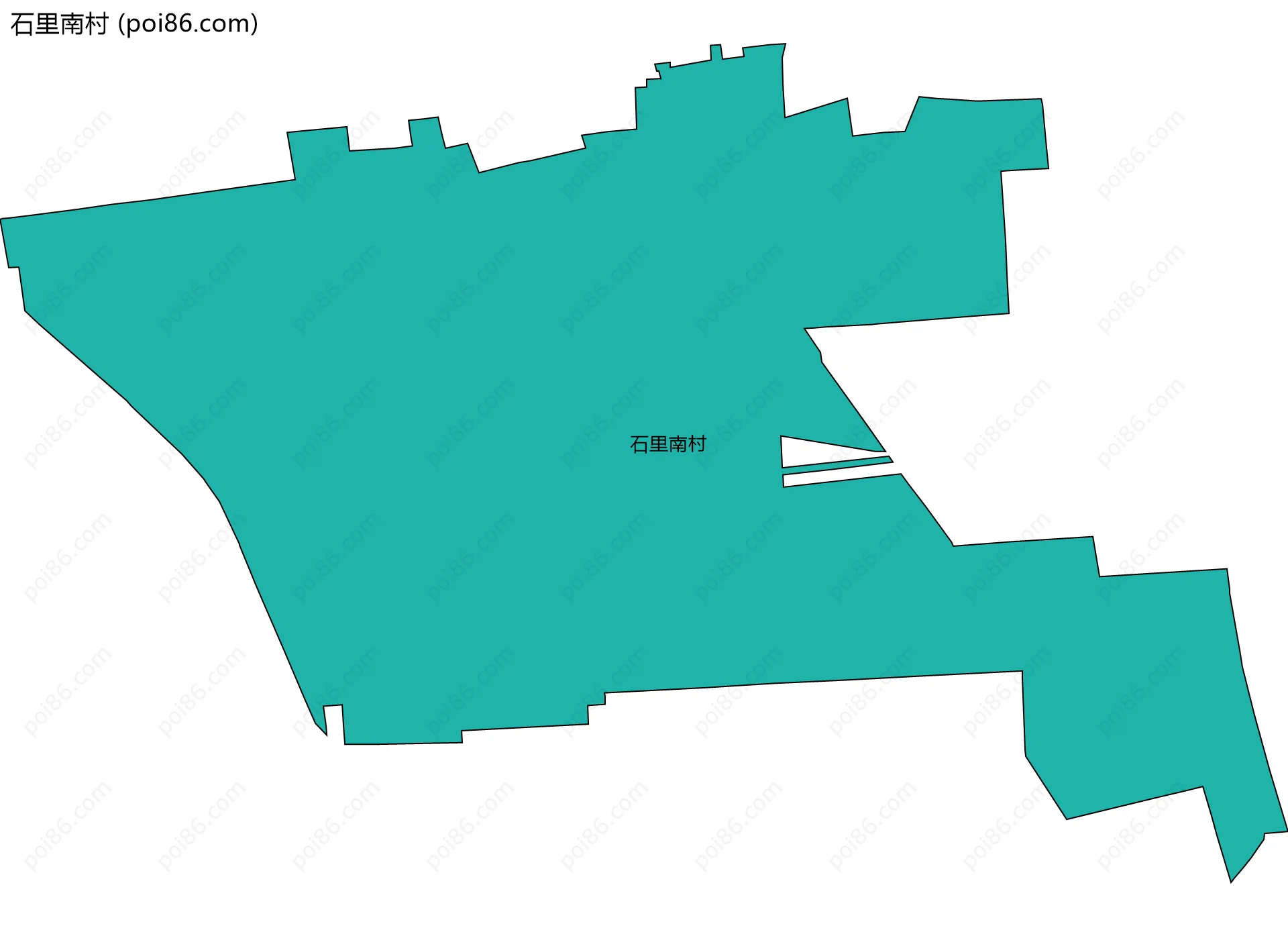 石里南村边界地图