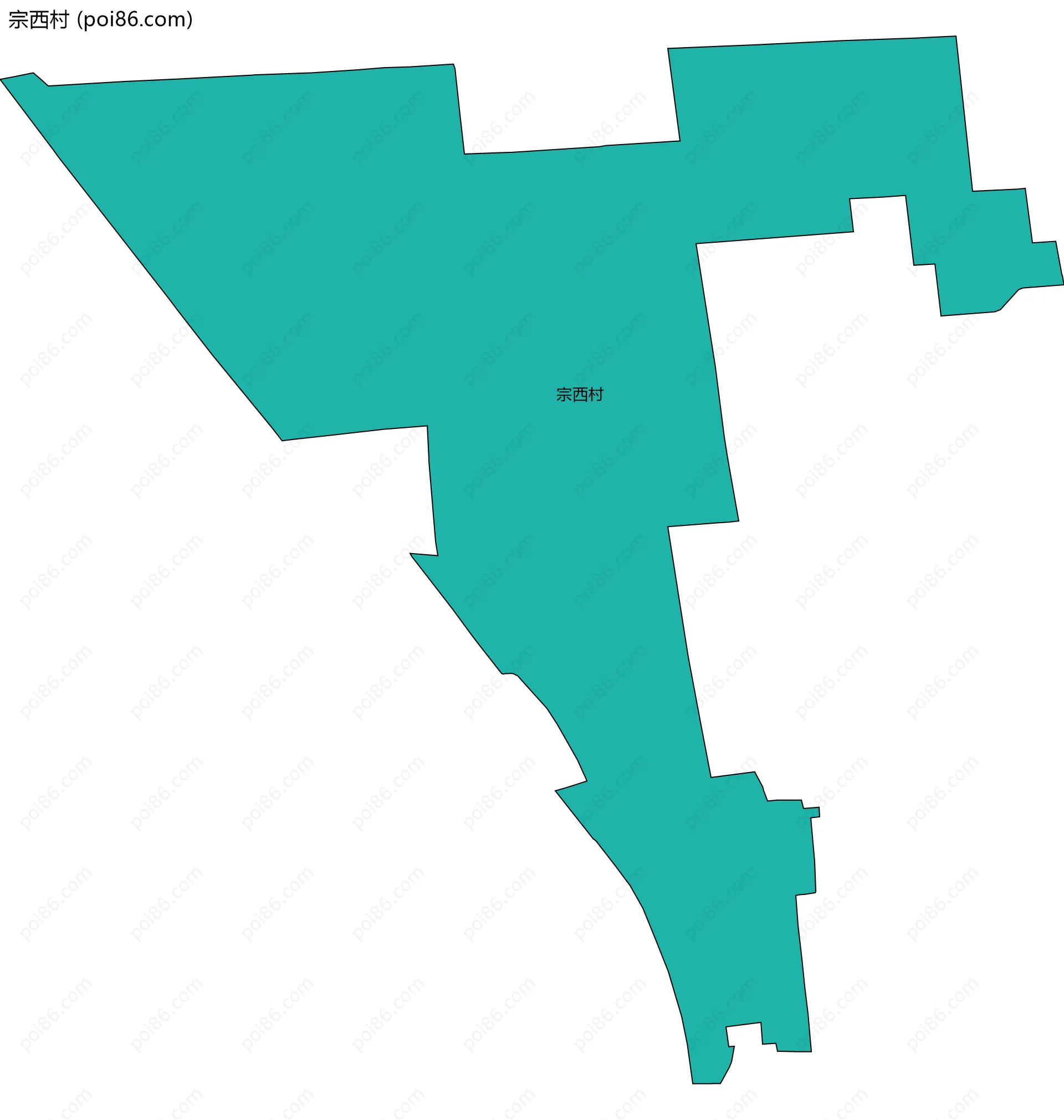 宗西村边界地图