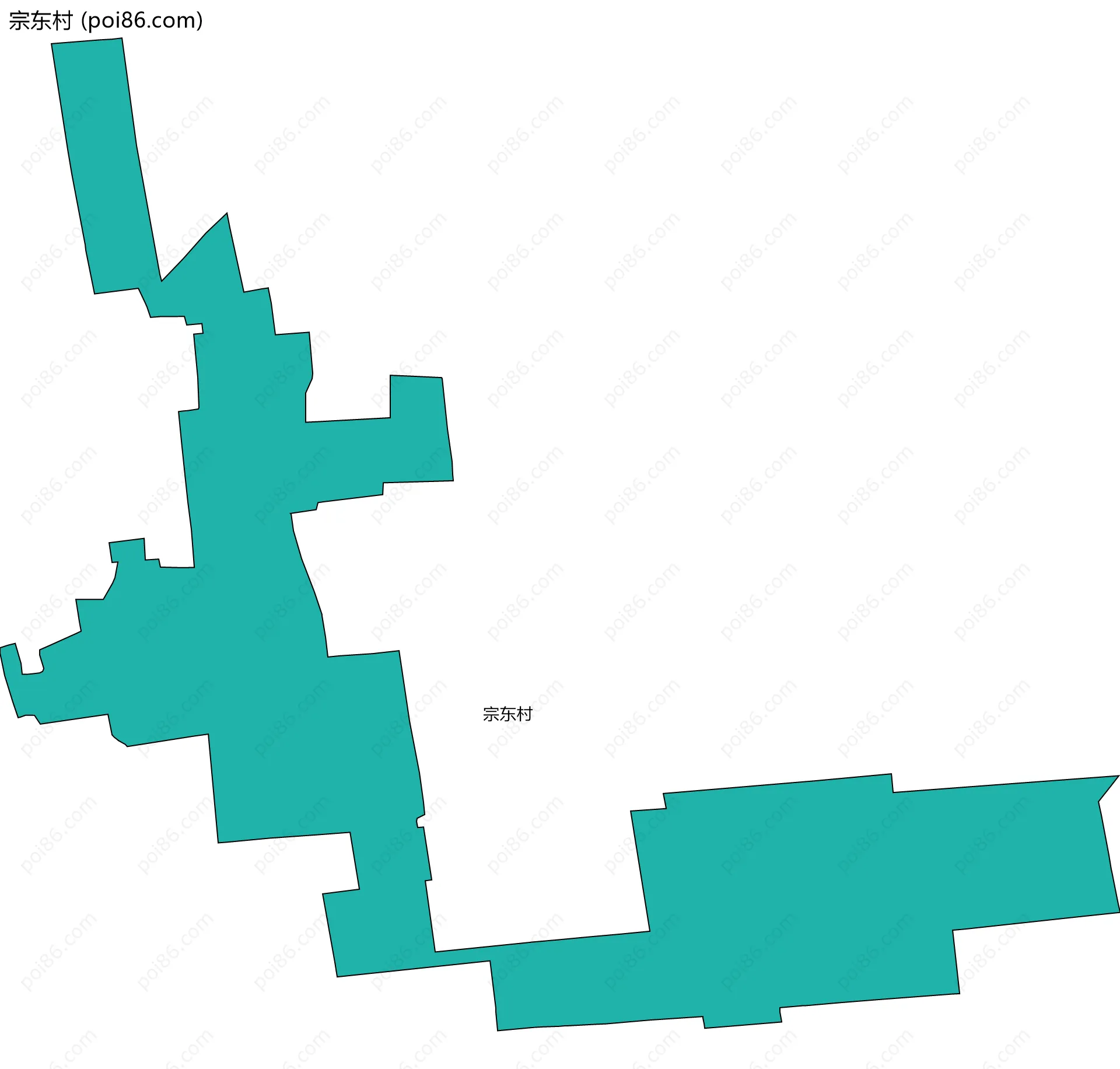 宗东村边界地图