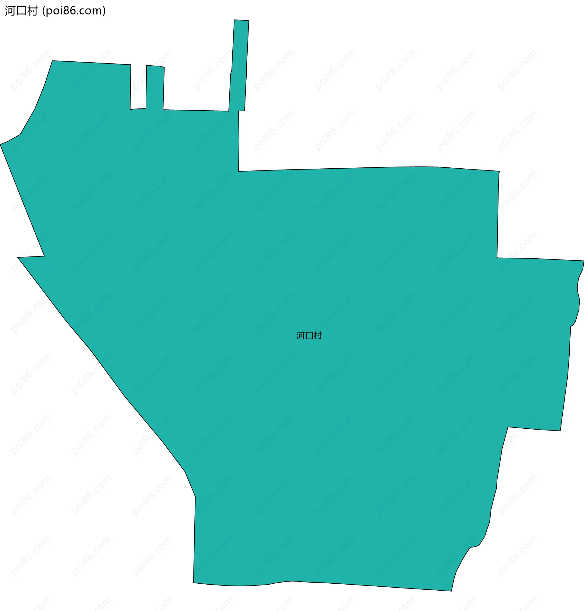 河口村边界地图