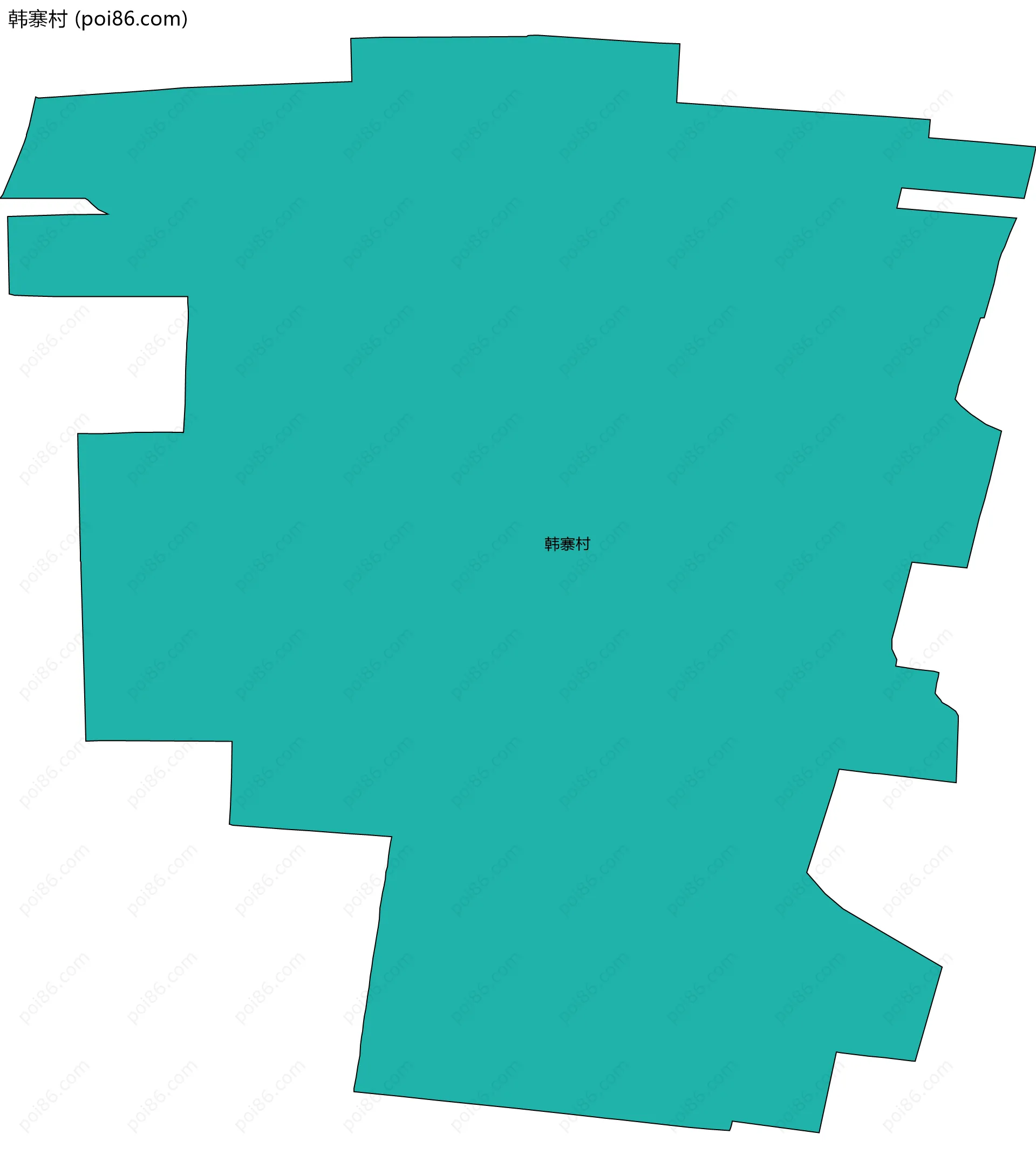 韩寨村边界地图