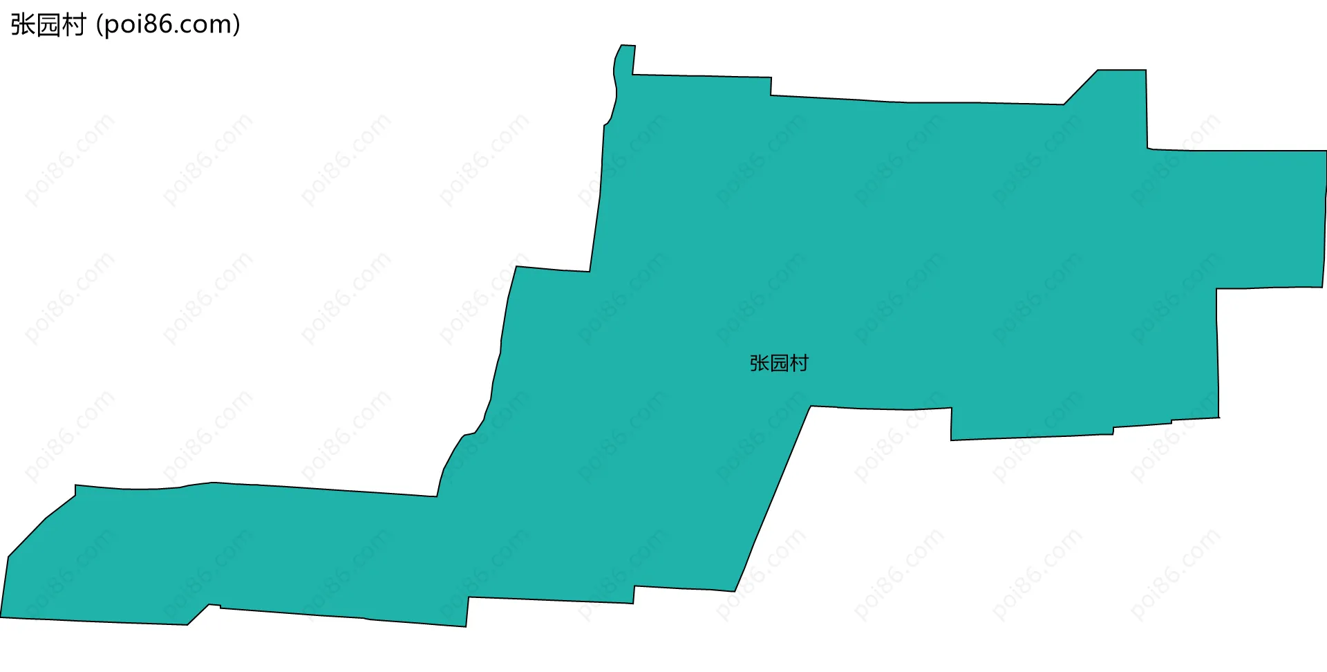 张园村边界地图