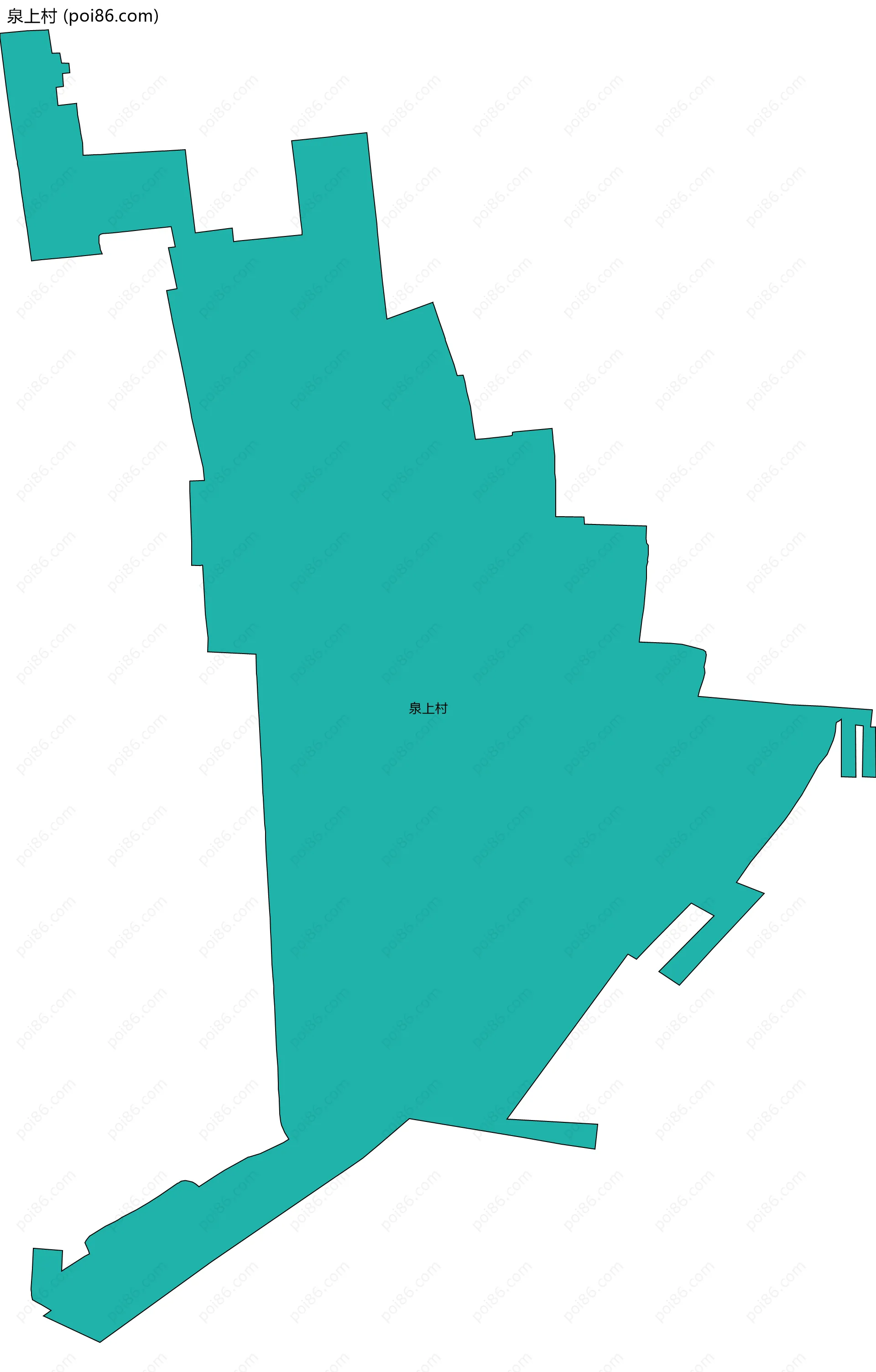 泉上村边界地图