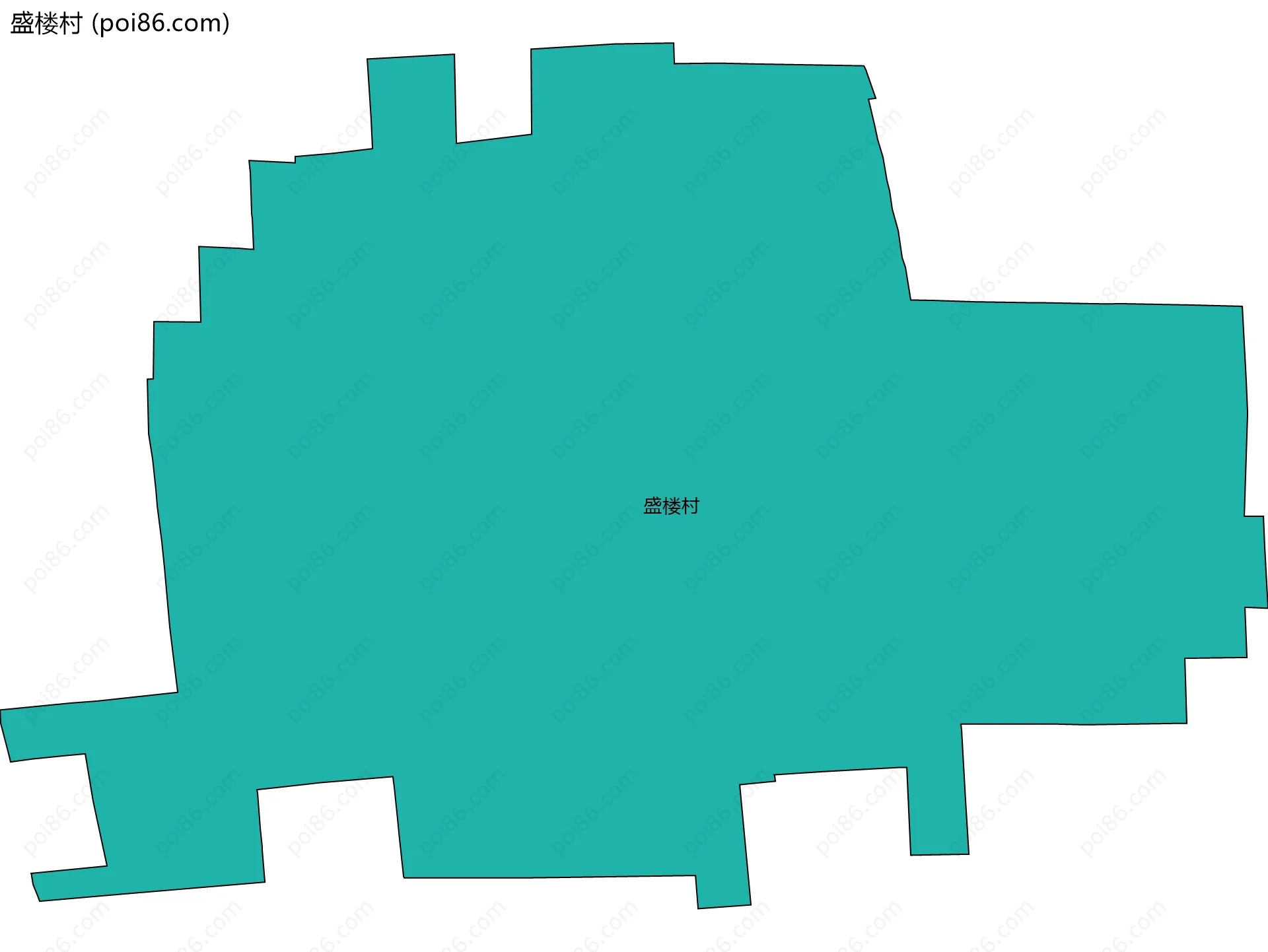 盛楼村边界地图