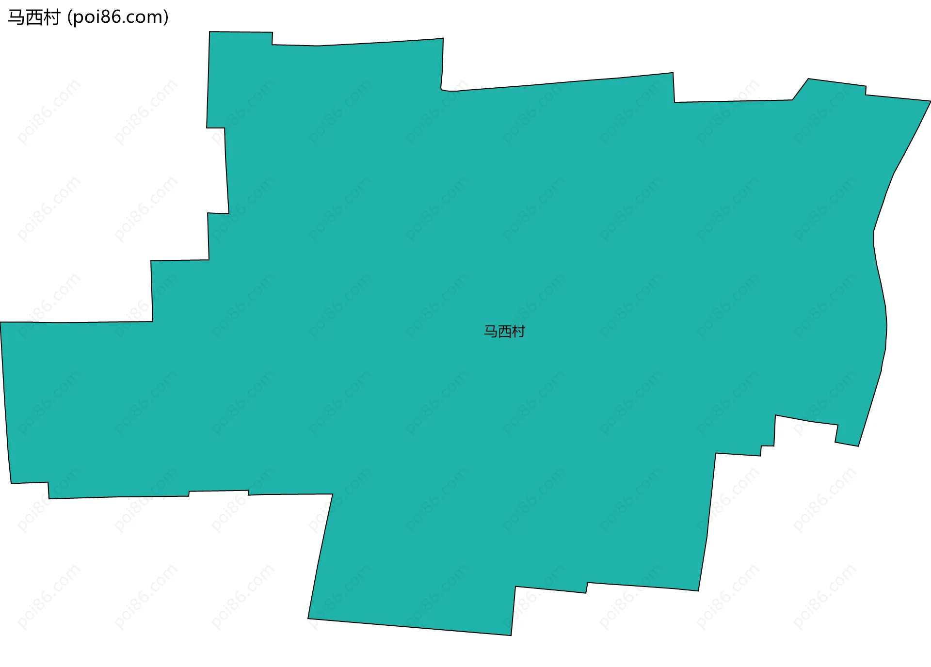 马西村边界地图