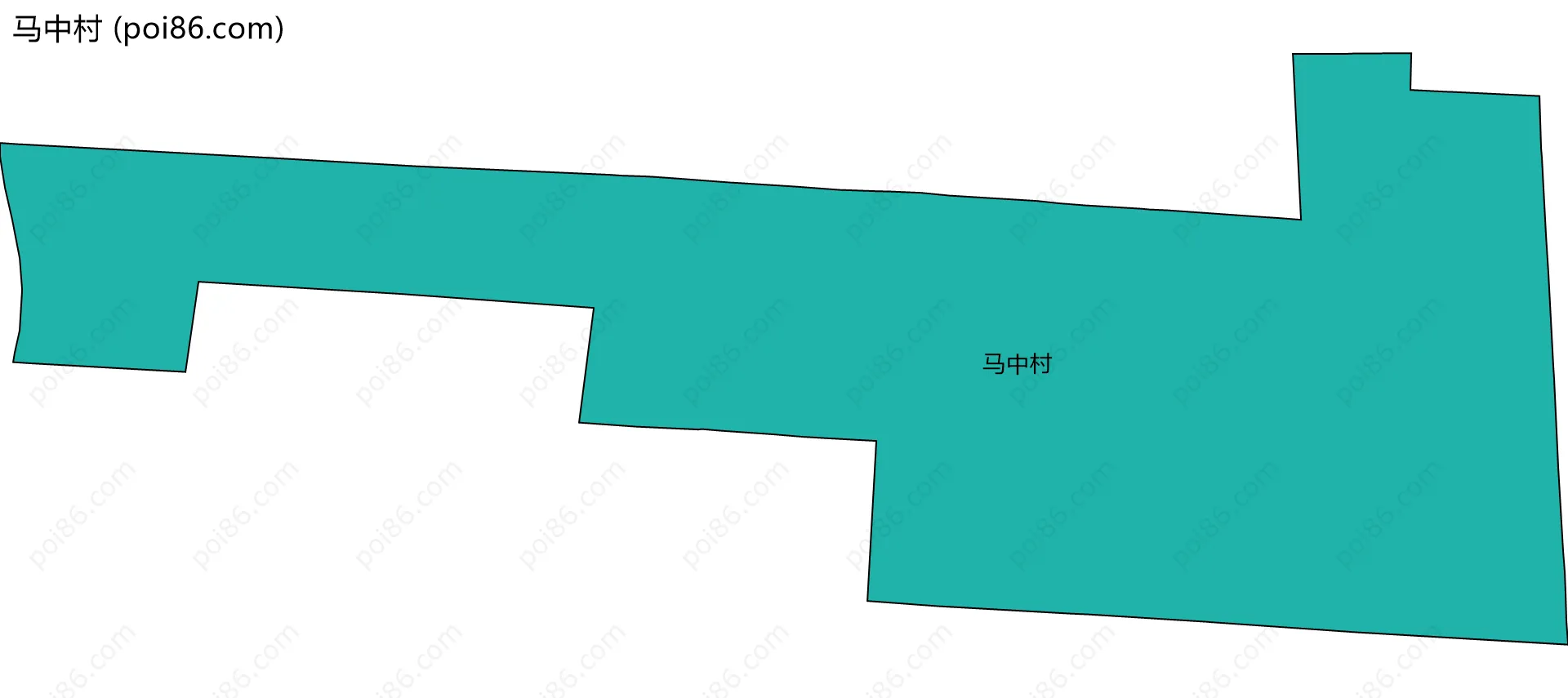 马中村边界地图
