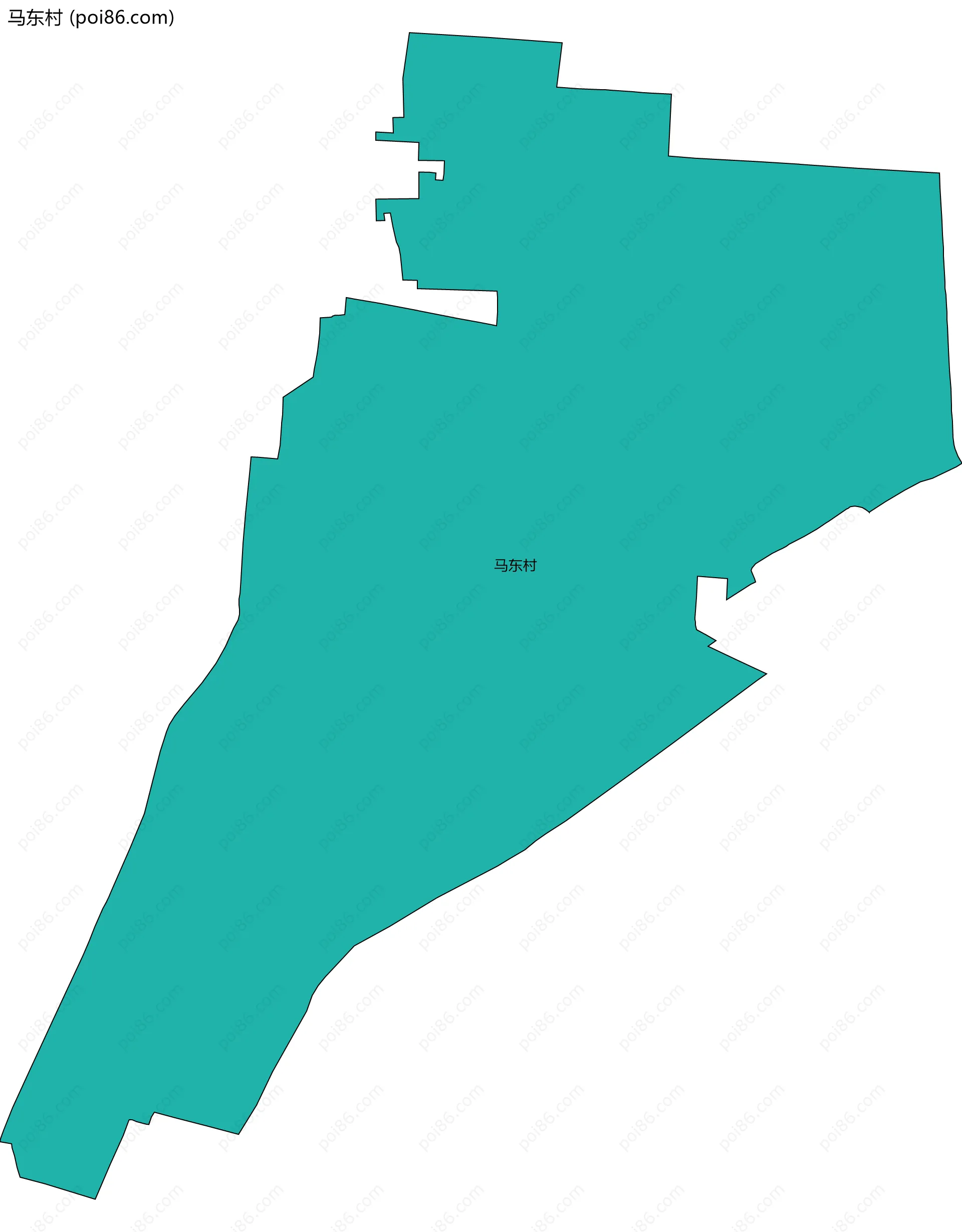 马东村边界地图