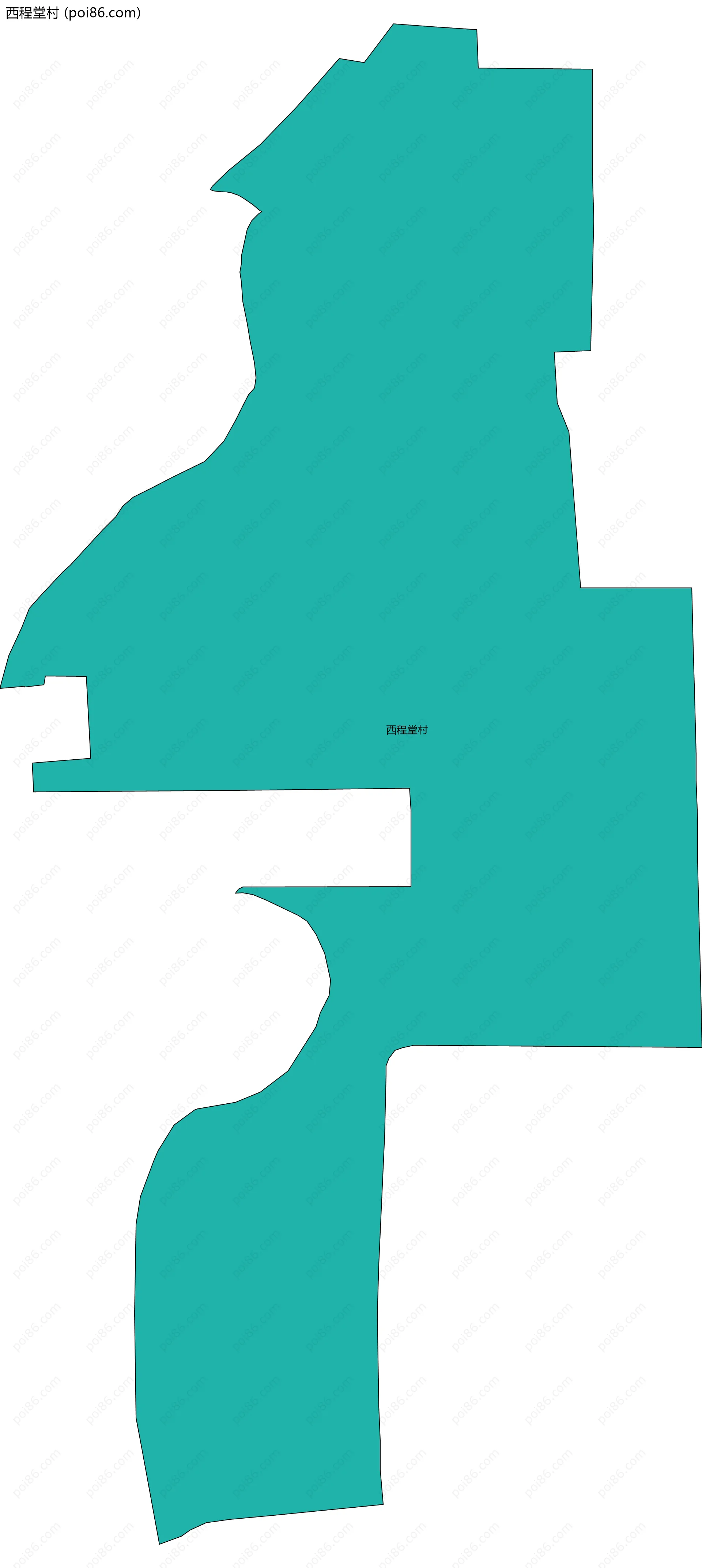 西程堂村边界地图