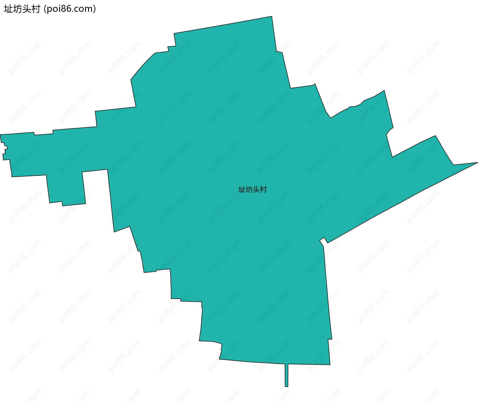 址坊头村边界地图