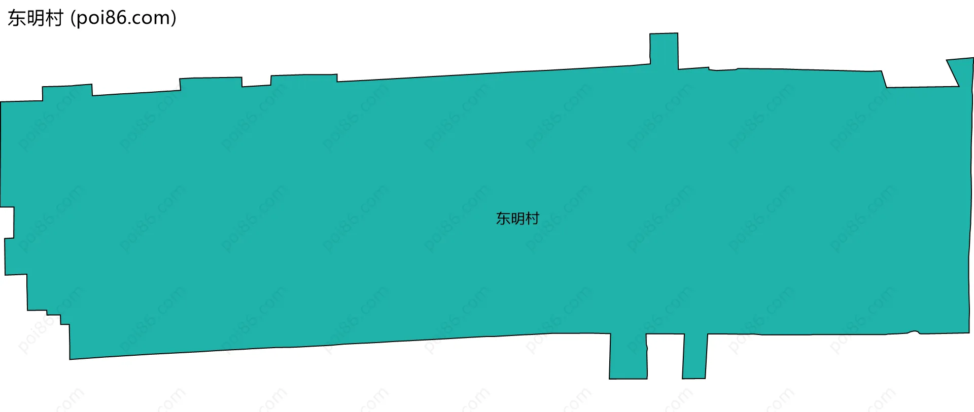 东明村边界地图