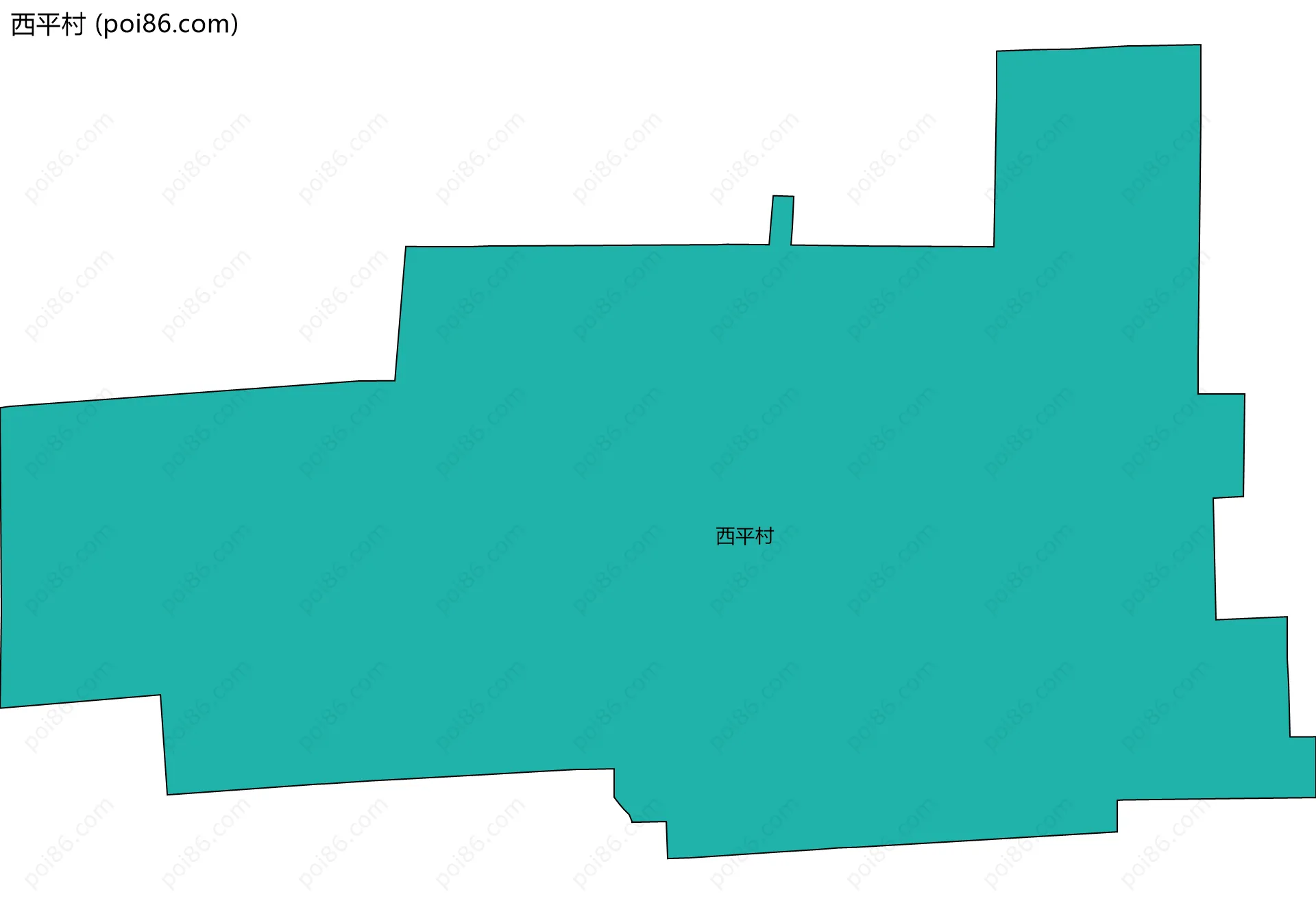 西平村边界地图