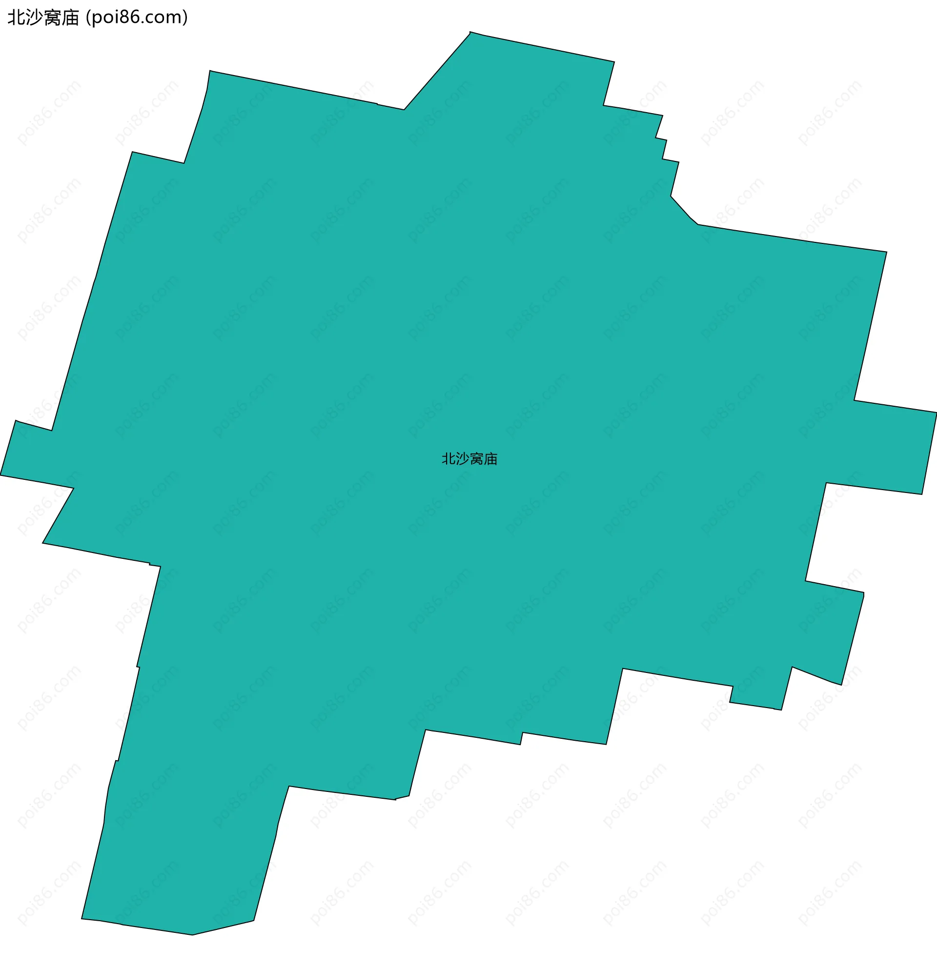 北沙窝庙边界地图