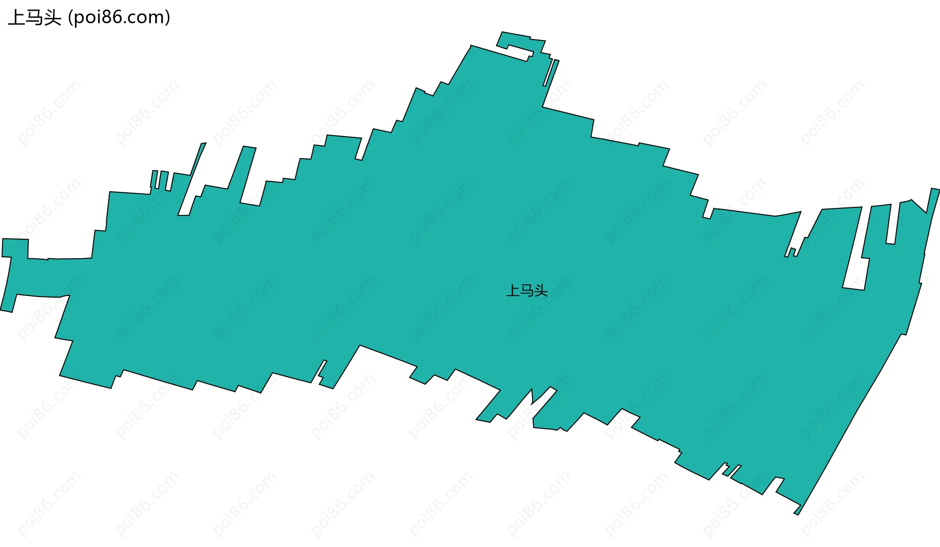 上马头边界地图