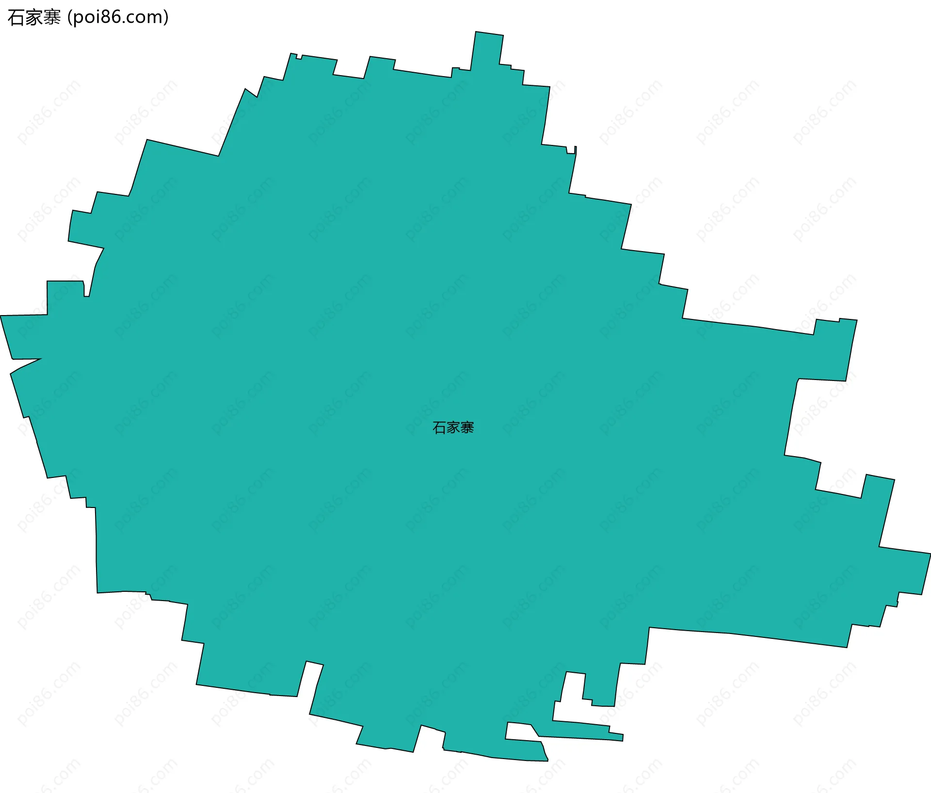 石家寨边界地图