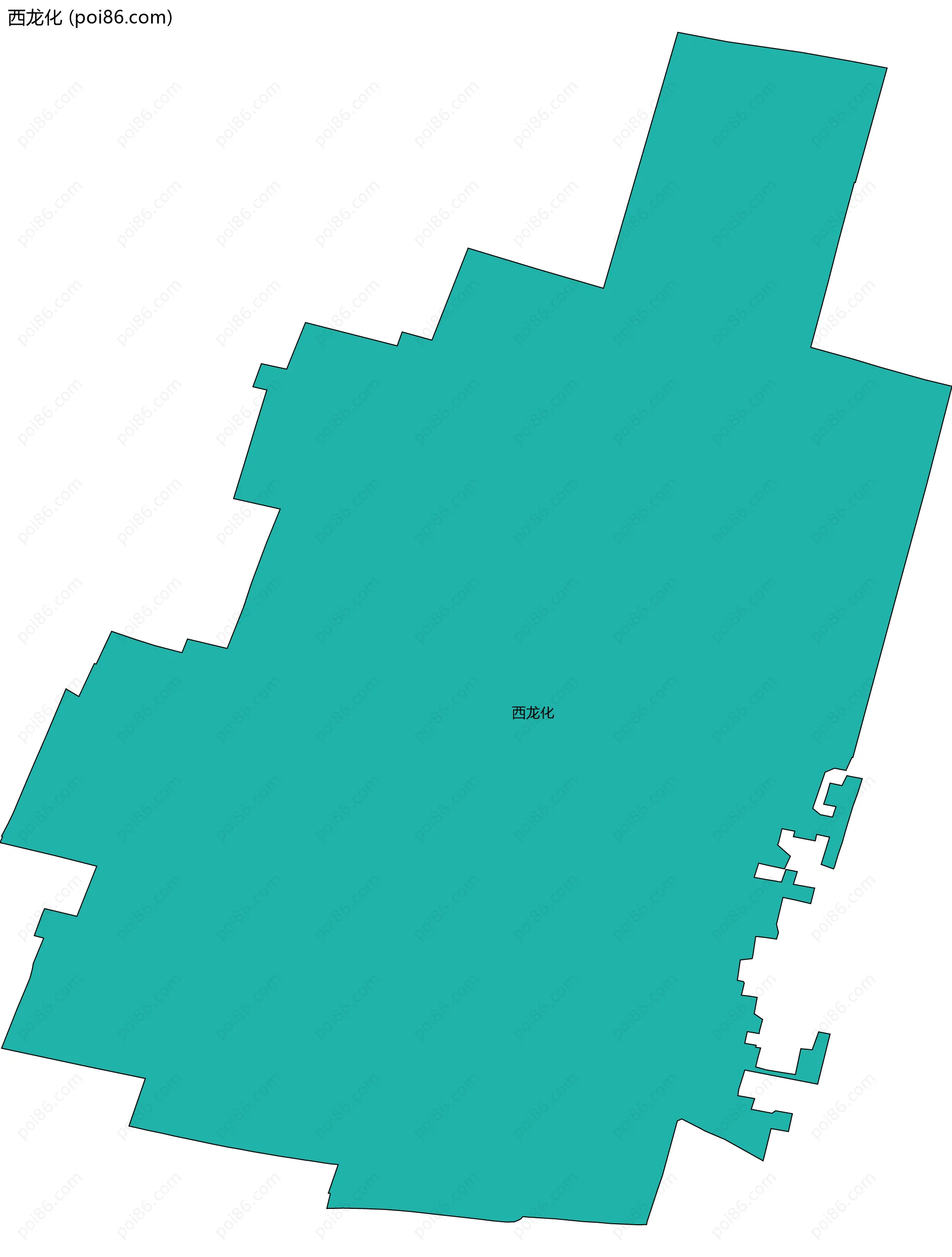 西龙化边界地图