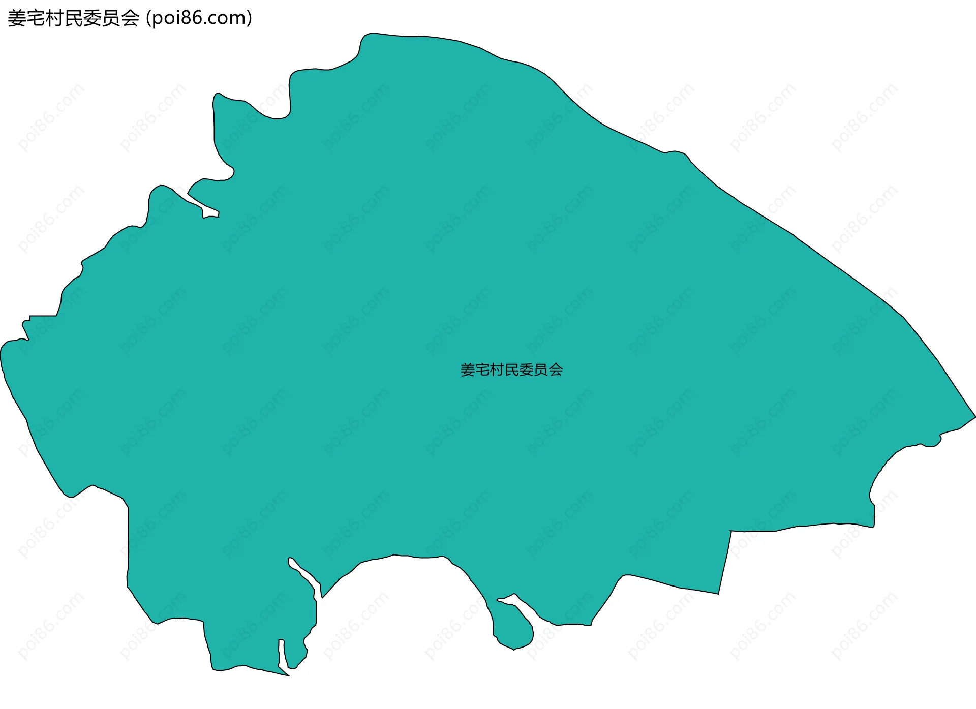 姜宅村民委员会边界地图