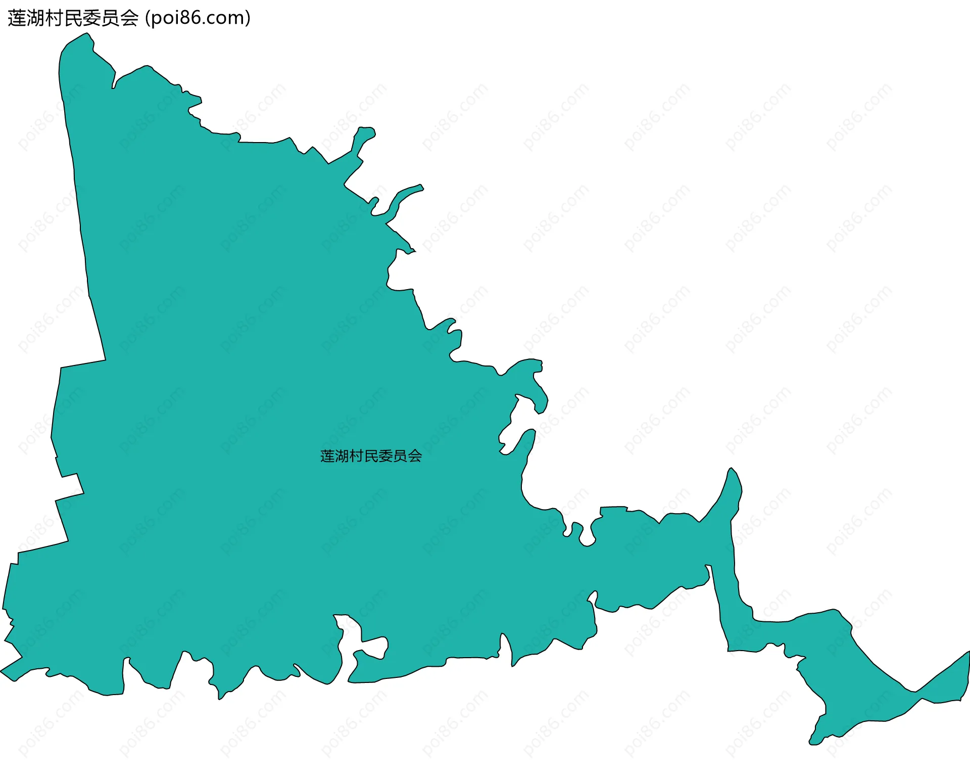 莲湖村民委员会边界地图