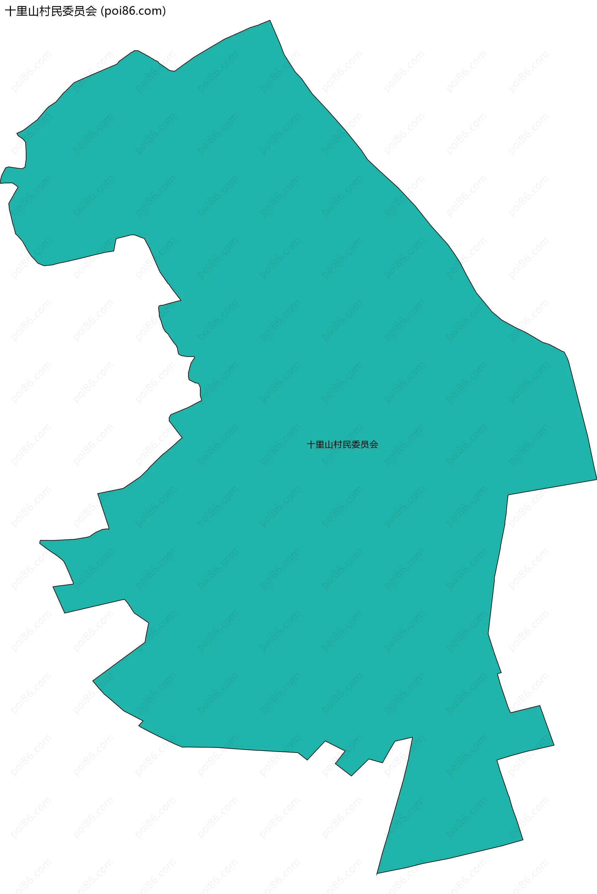 十里山村民委员会边界地图