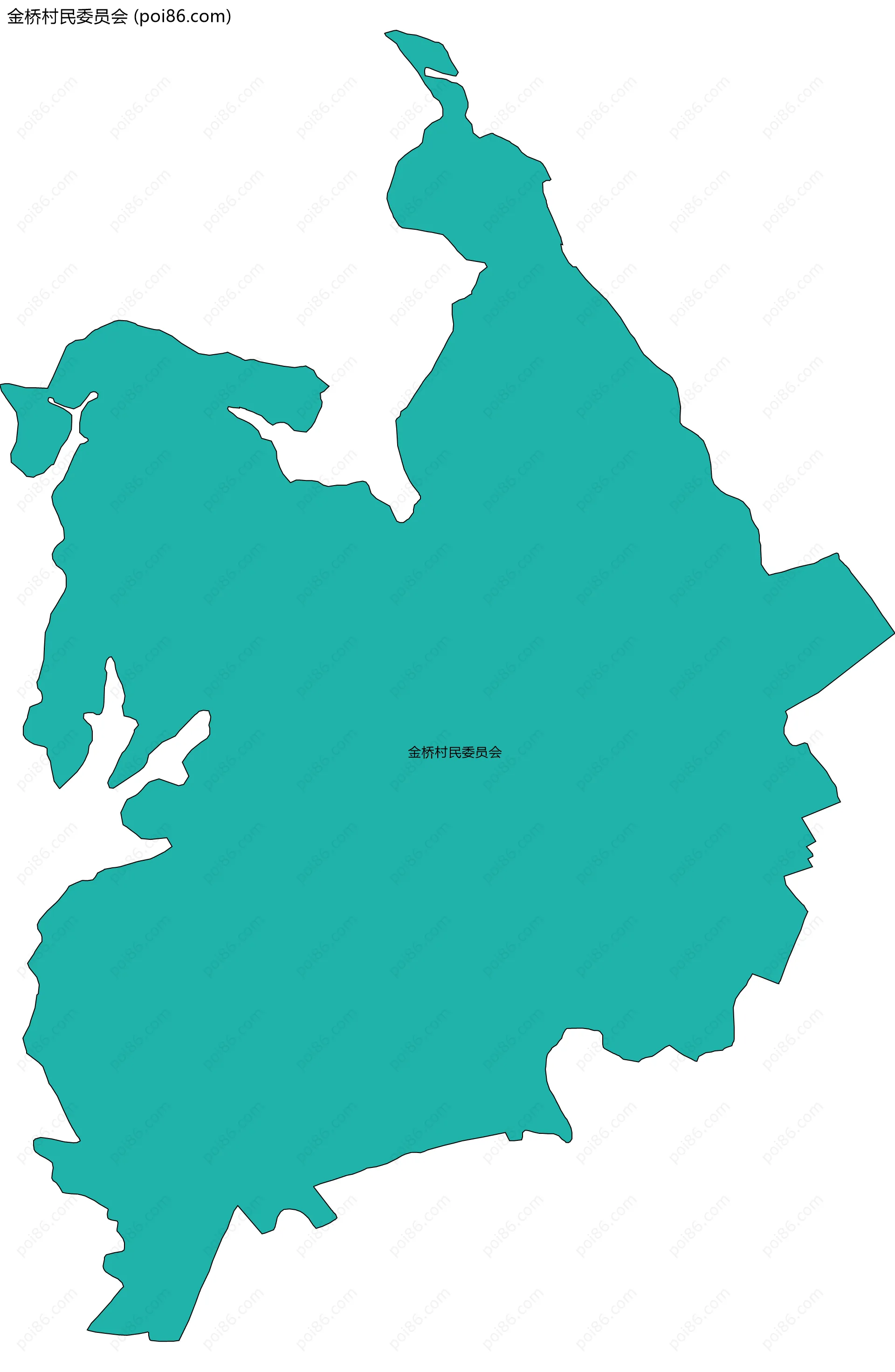 金桥村民委员会边界地图