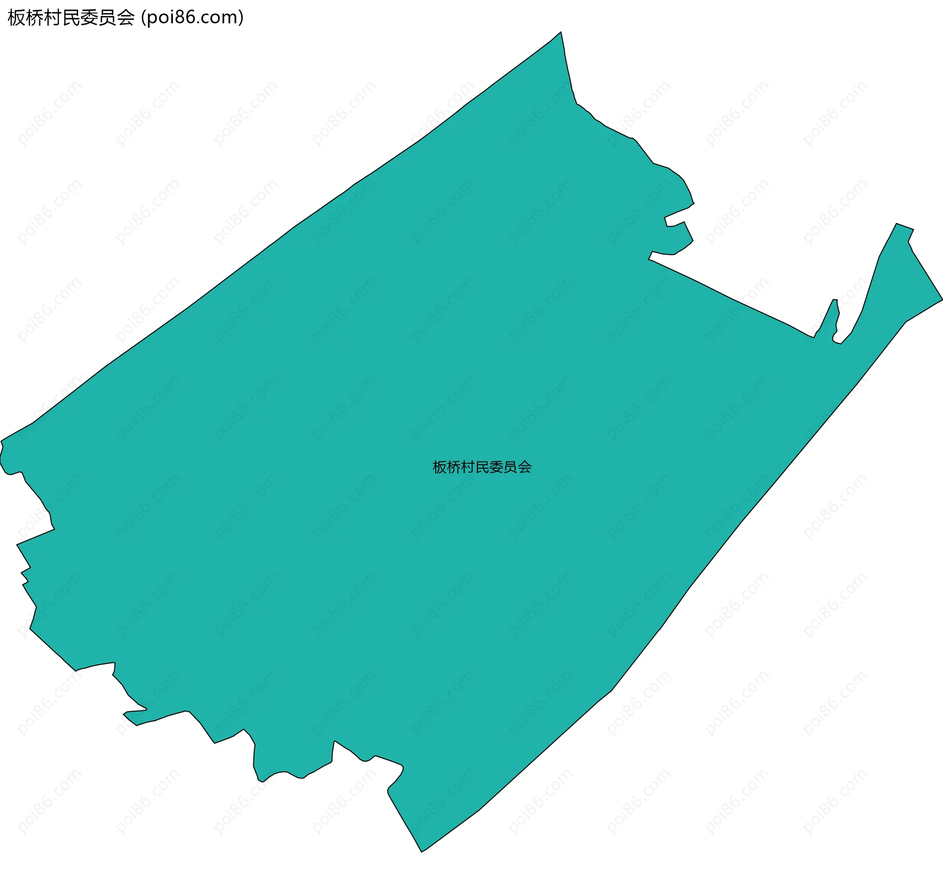 板桥村民委员会边界地图