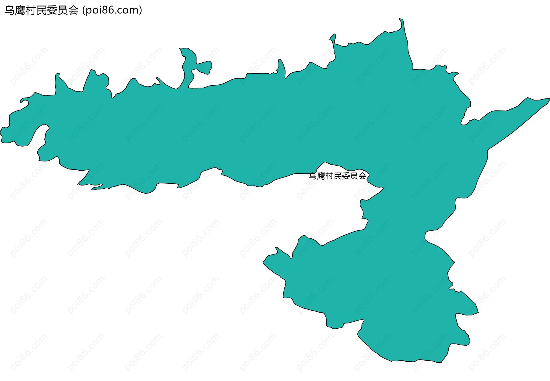 乌鹰村民委员会边界地图