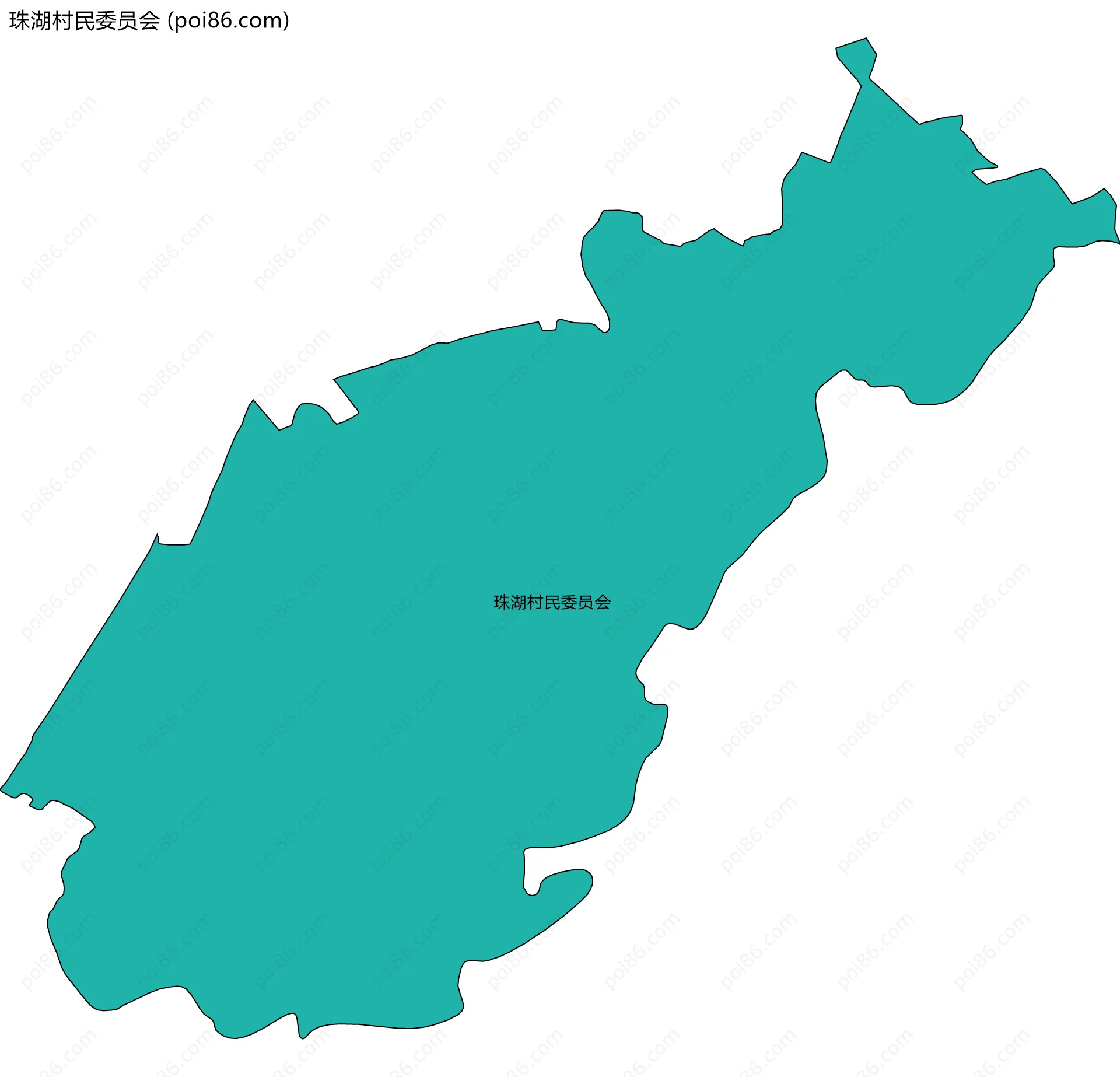 珠湖村民委员会边界地图