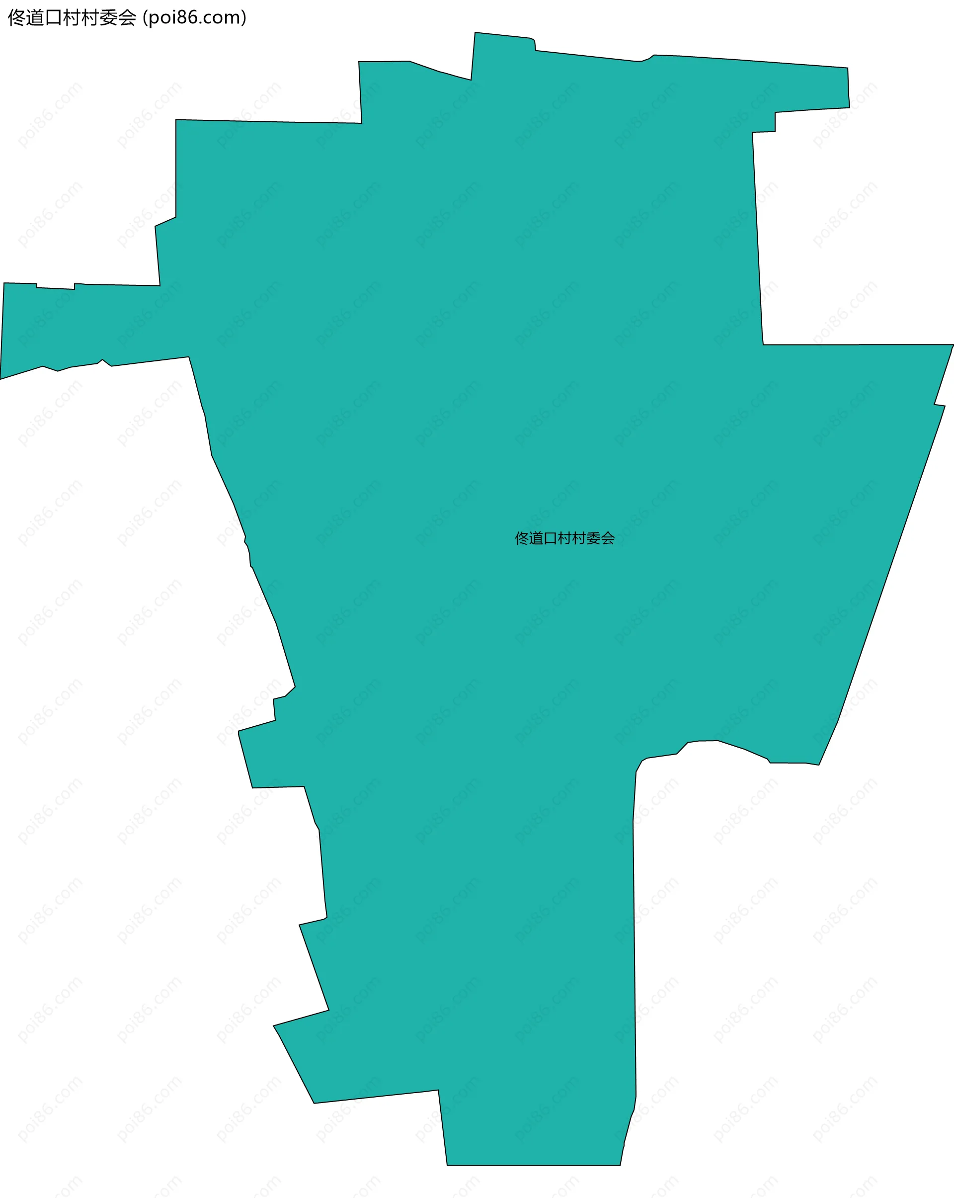 佟道口村村委会边界地图
