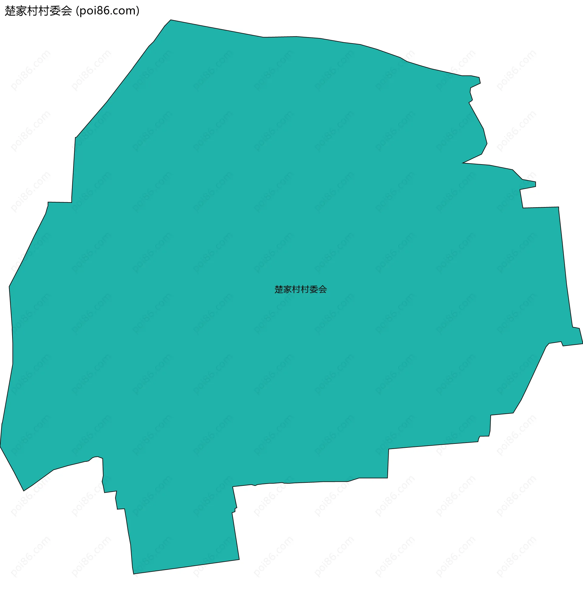 楚家村村委会边界地图
