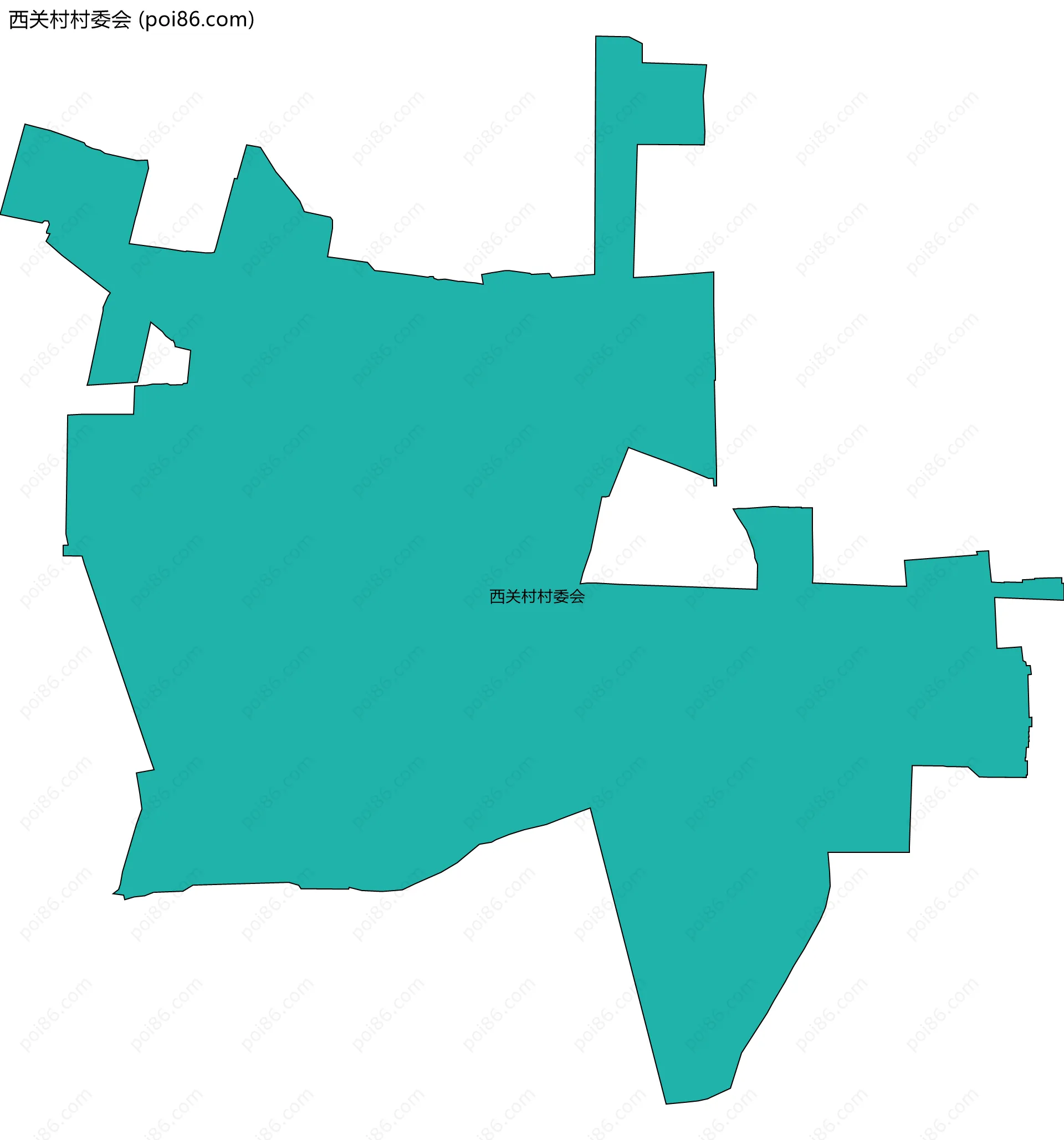 西关村村委会边界地图