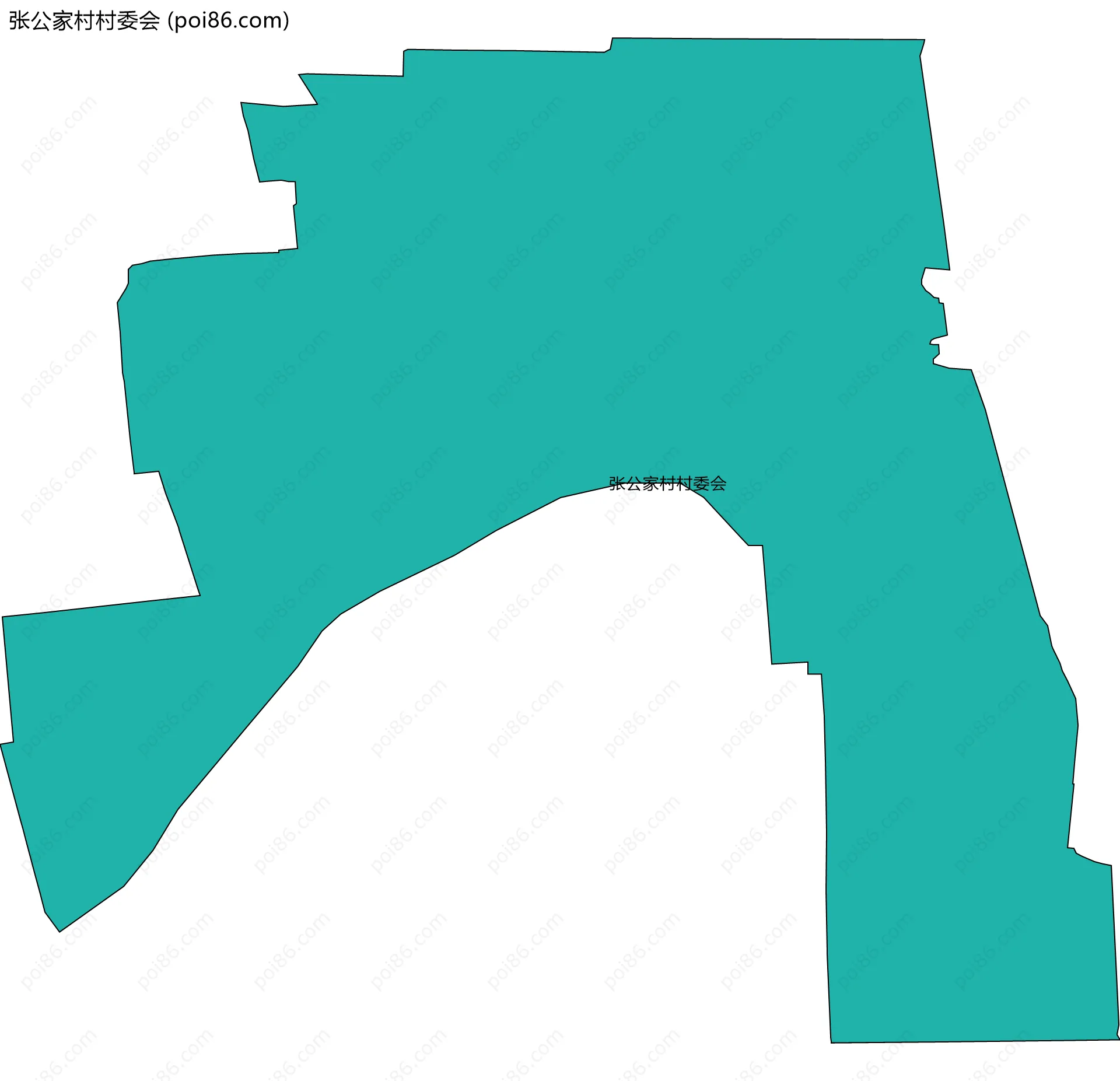 张公家村村委会边界地图