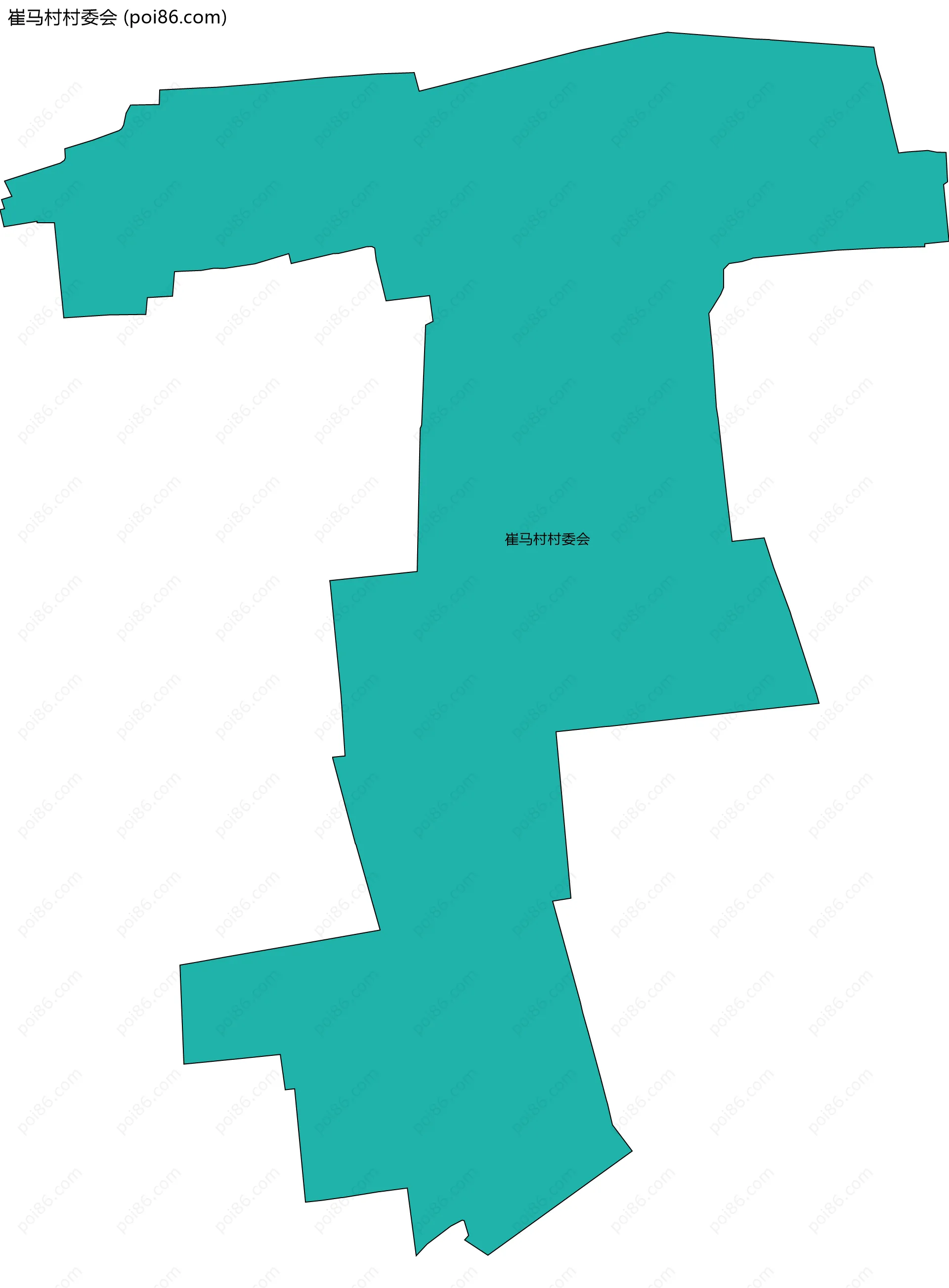 崔马村村委会边界地图