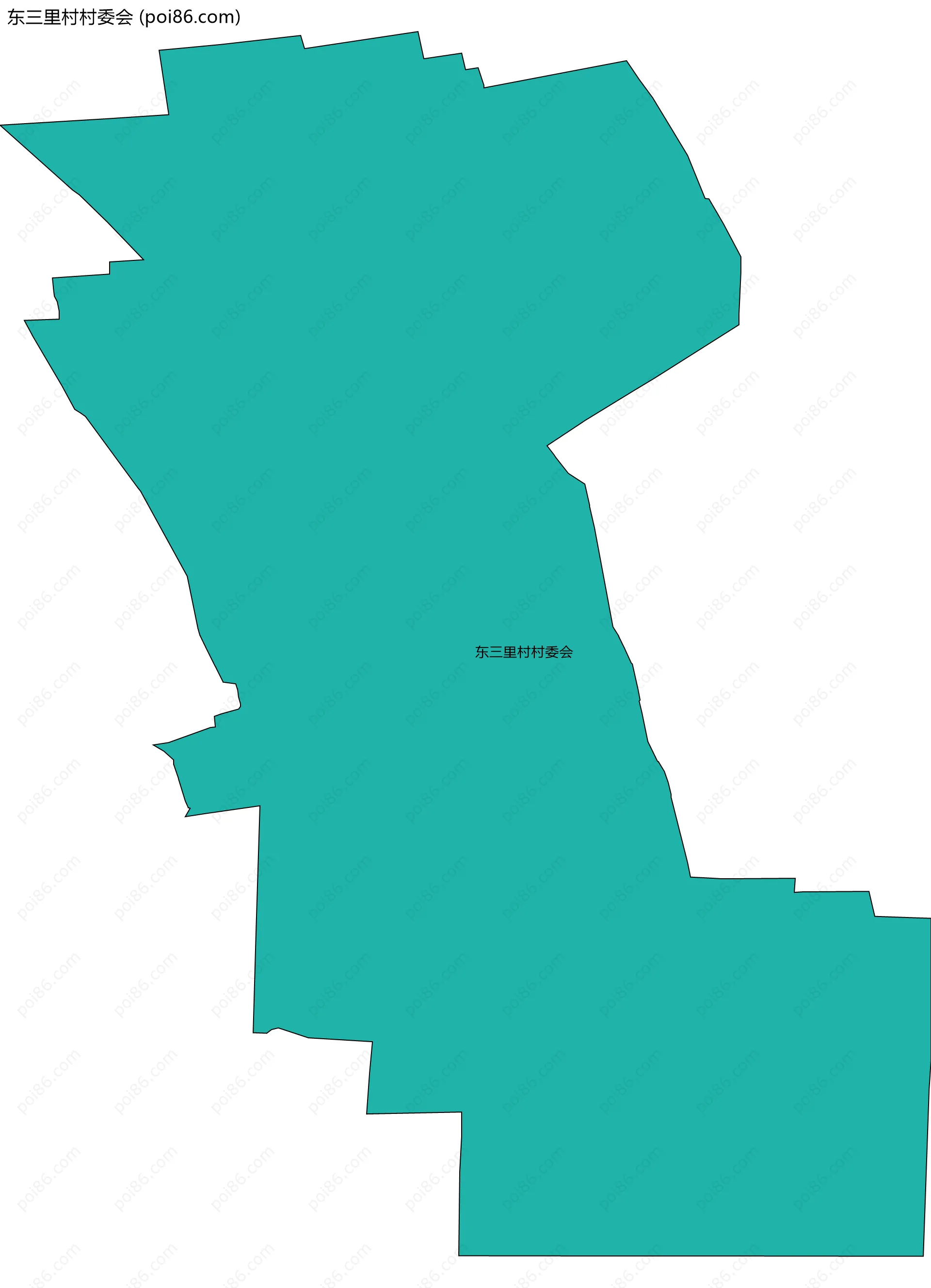 东三里村村委会边界地图
