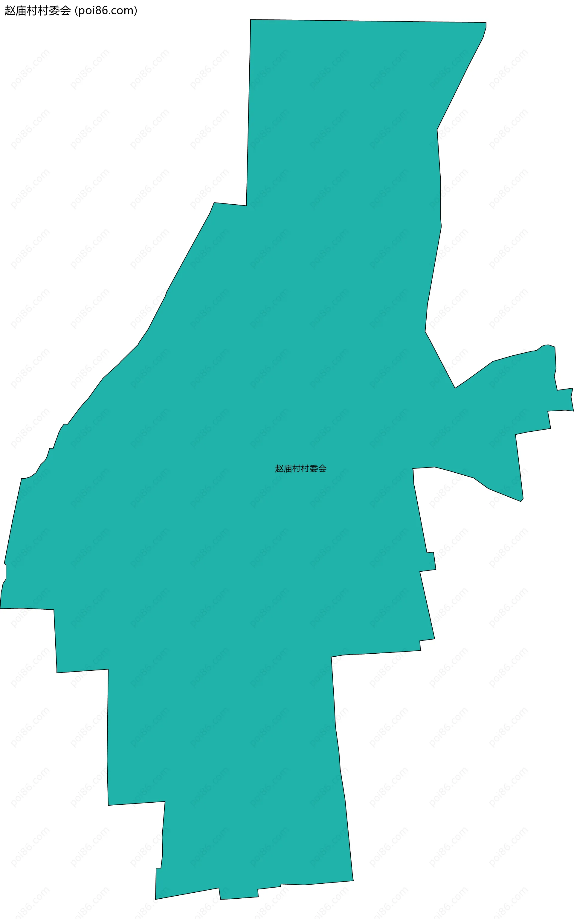 赵庙村村委会边界地图