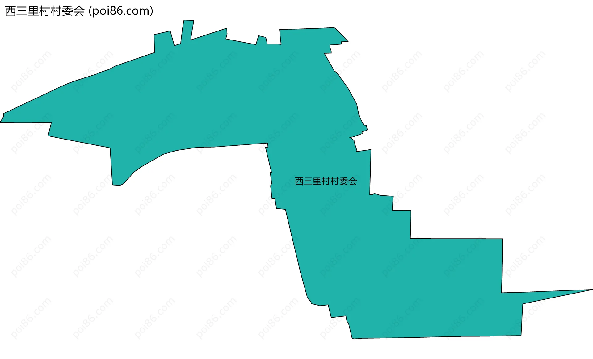 西三里村村委会边界地图