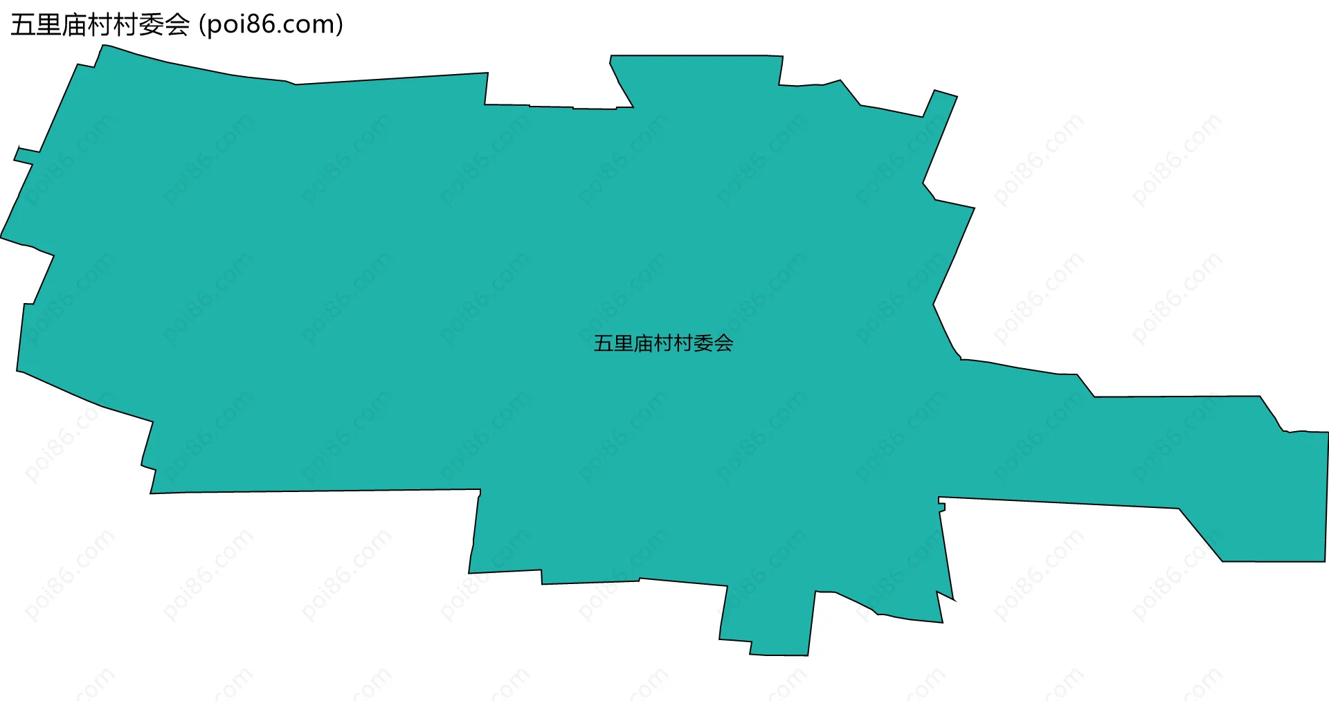五里庙村村委会边界地图