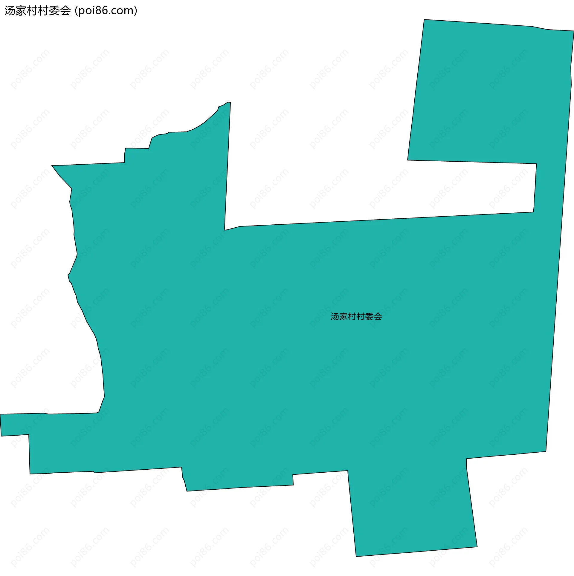 汤家村村委会边界地图