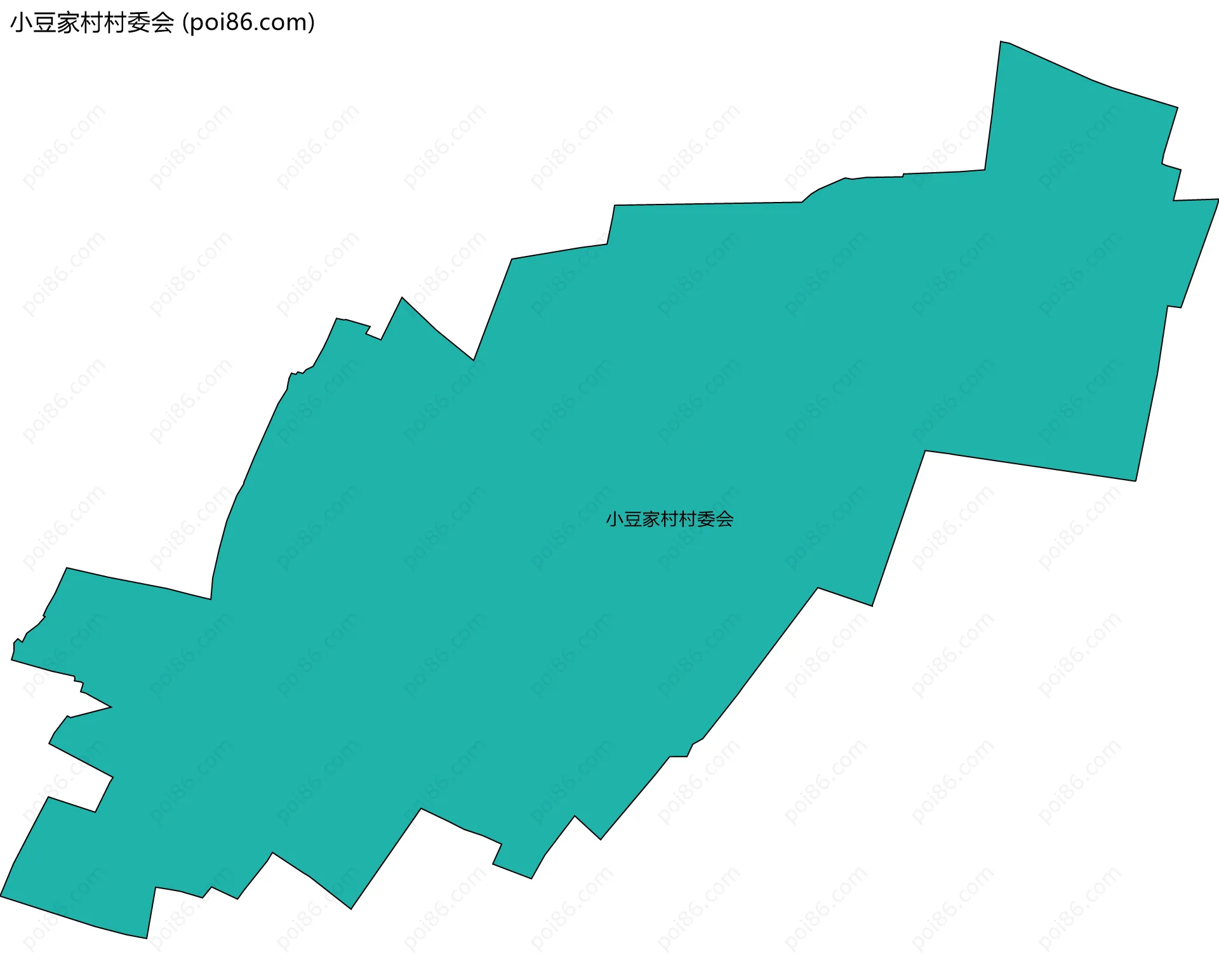 小豆家村村委会边界地图