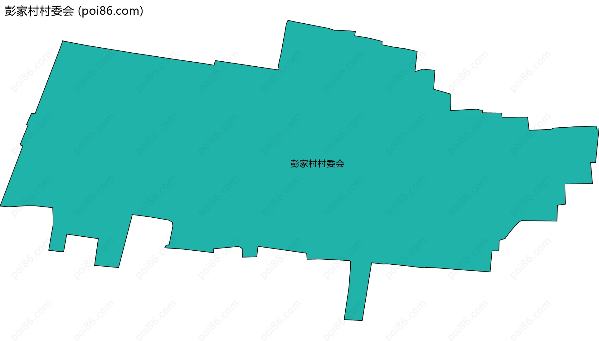 彭家村村委会边界地图