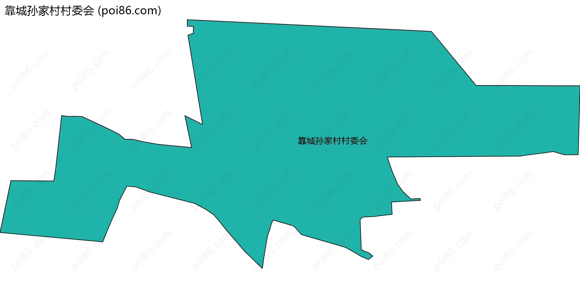 靠城孙家村村委会边界地图