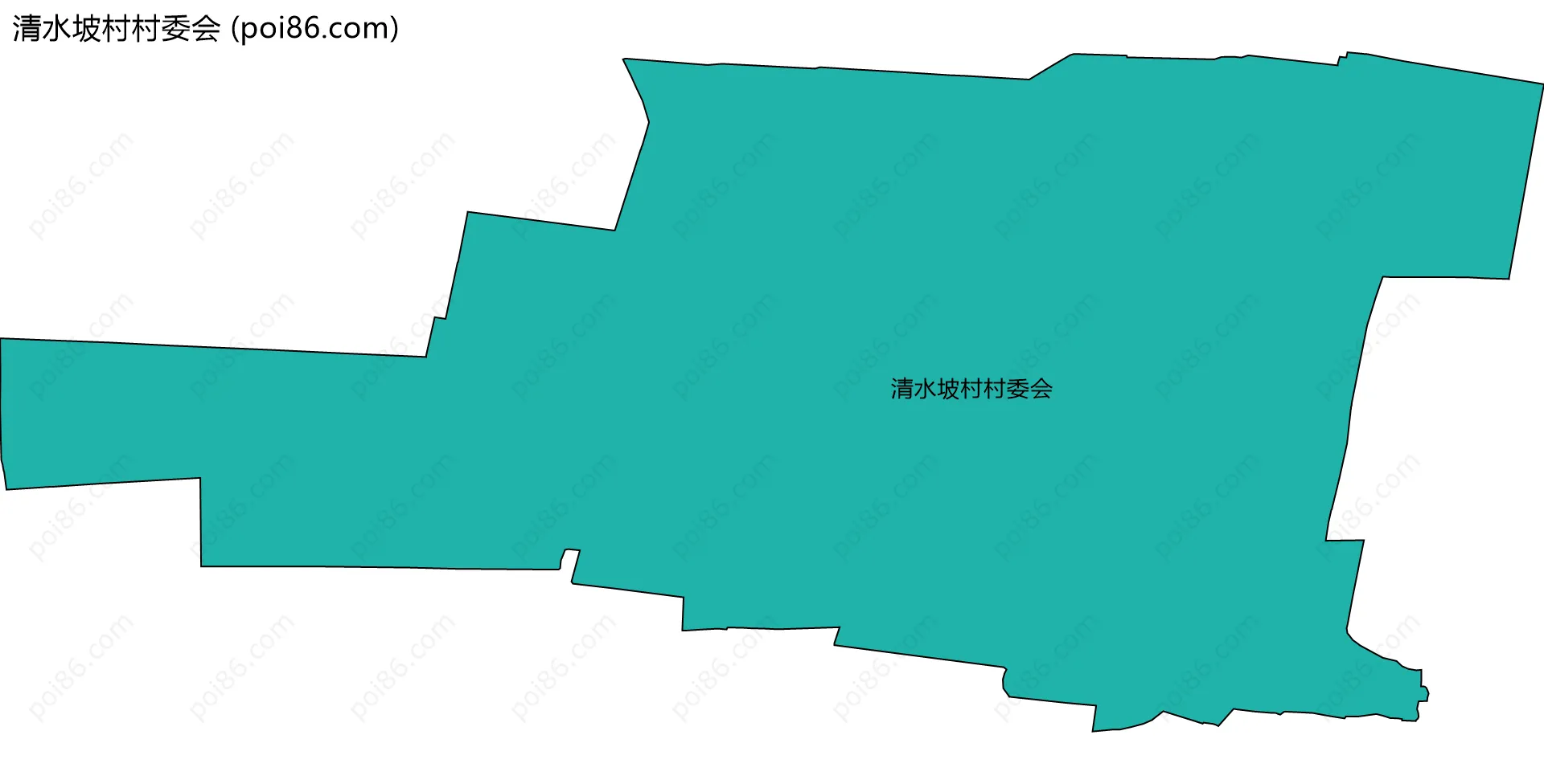 清水坡村村委会边界地图