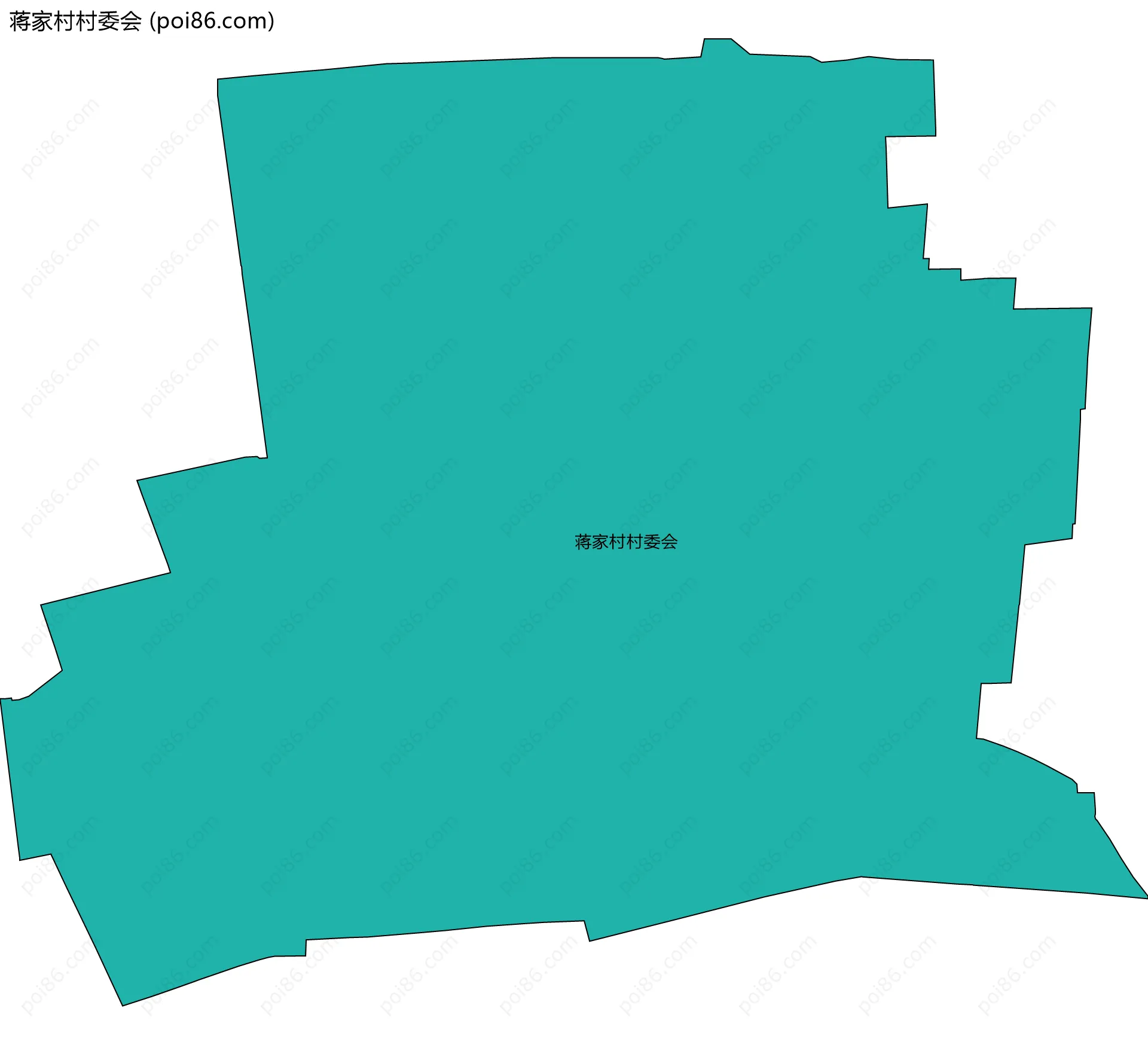 蒋家村村委会边界地图