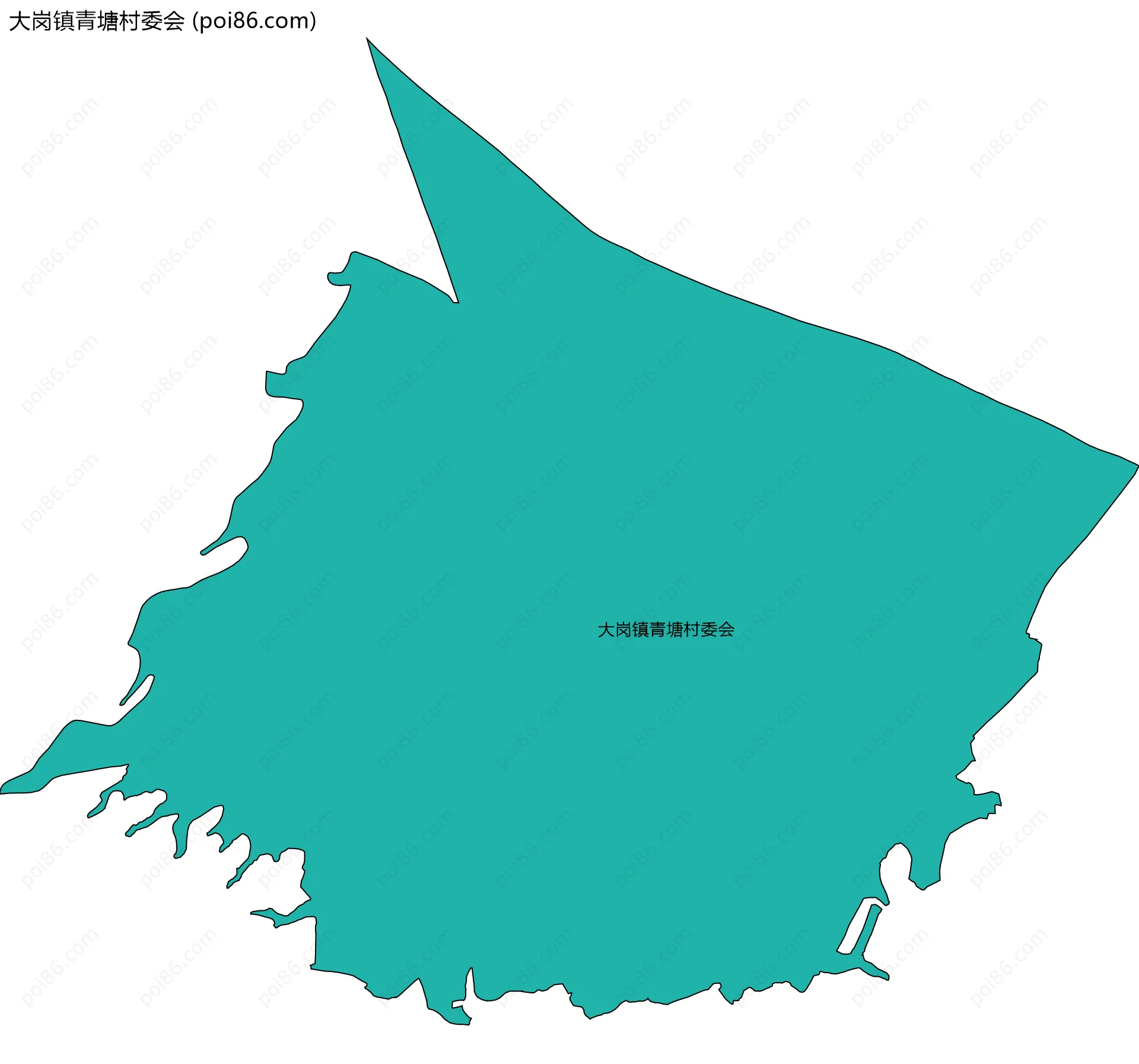 大岗镇青塘村委会边界地图