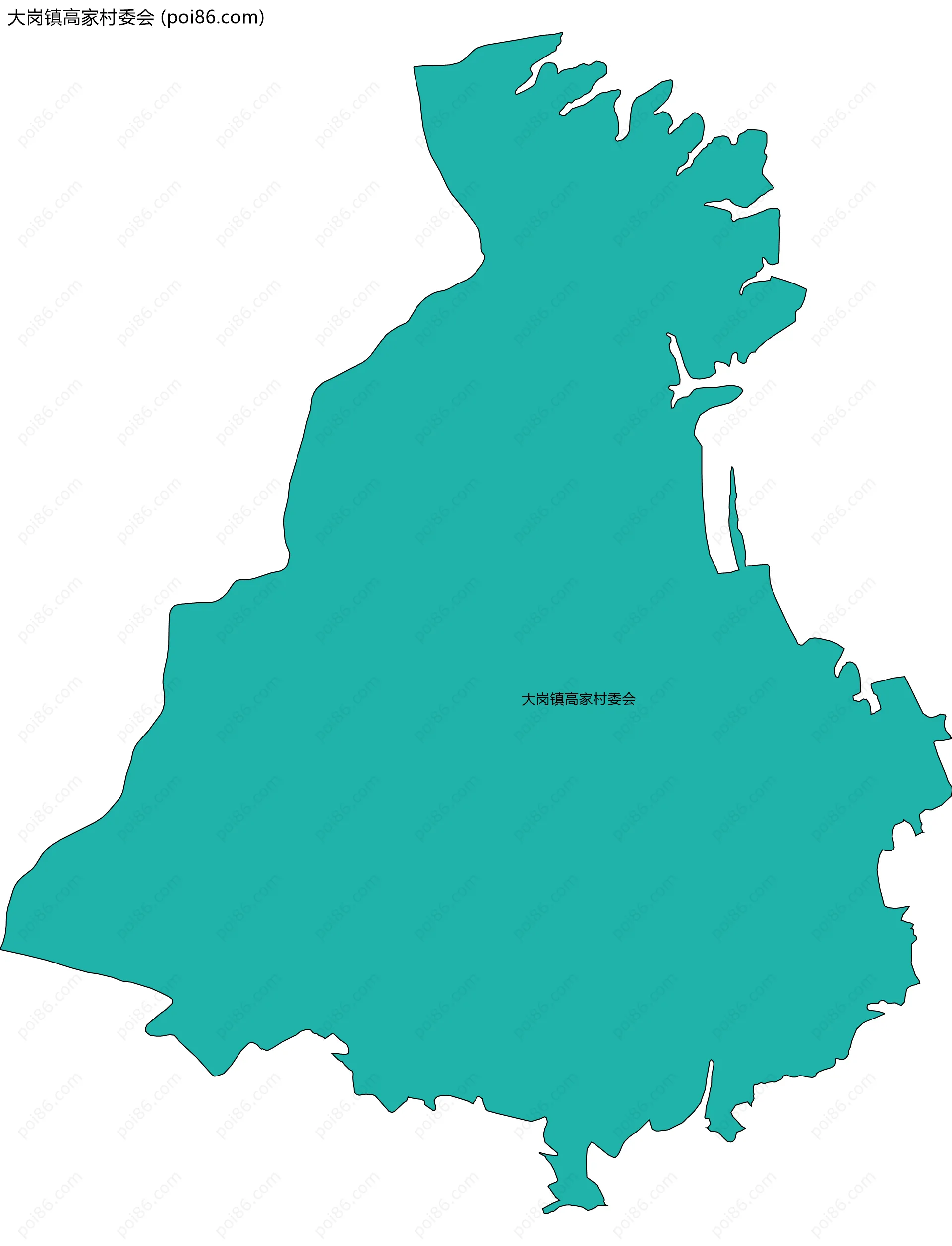 大岗镇高家村委会边界地图