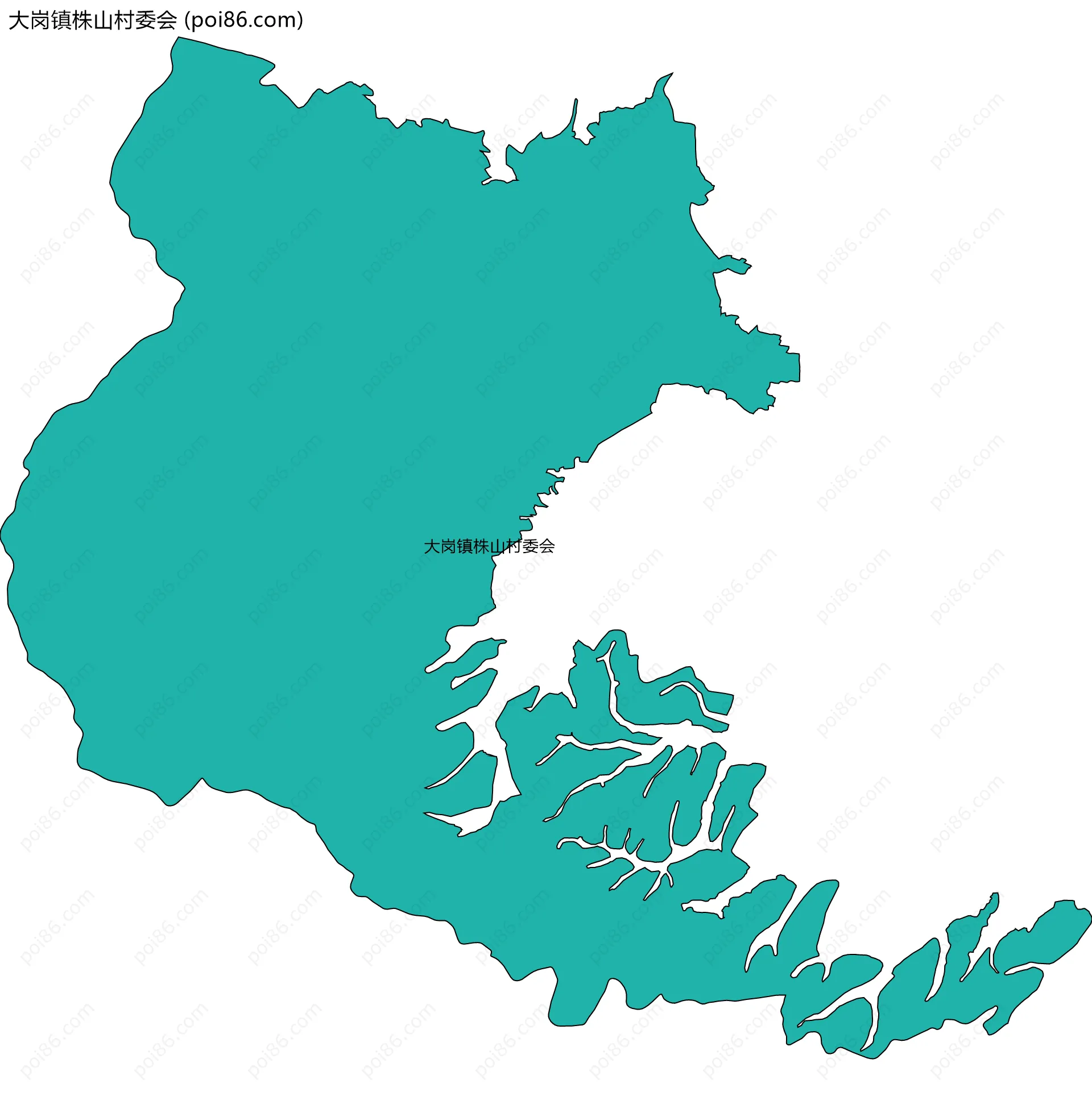 大岗镇株山村委会边界地图