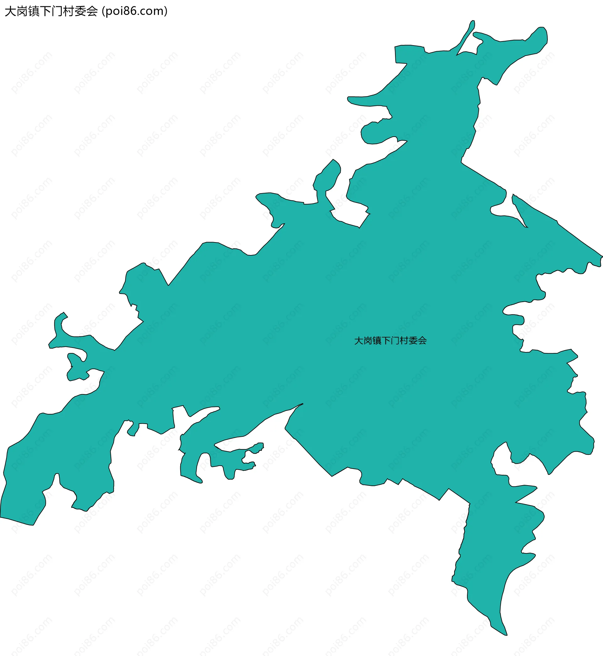 大岗镇下门村委会边界地图