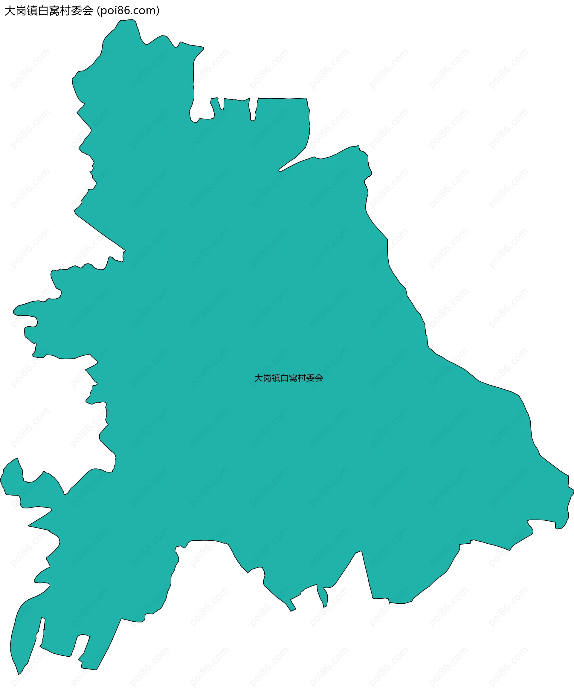 大岗镇白窝村委会边界地图