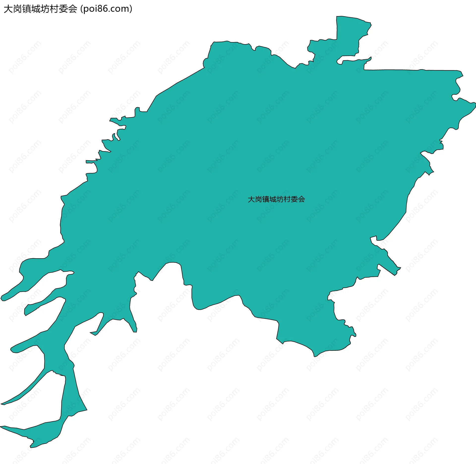 大岗镇城坊村委会边界地图