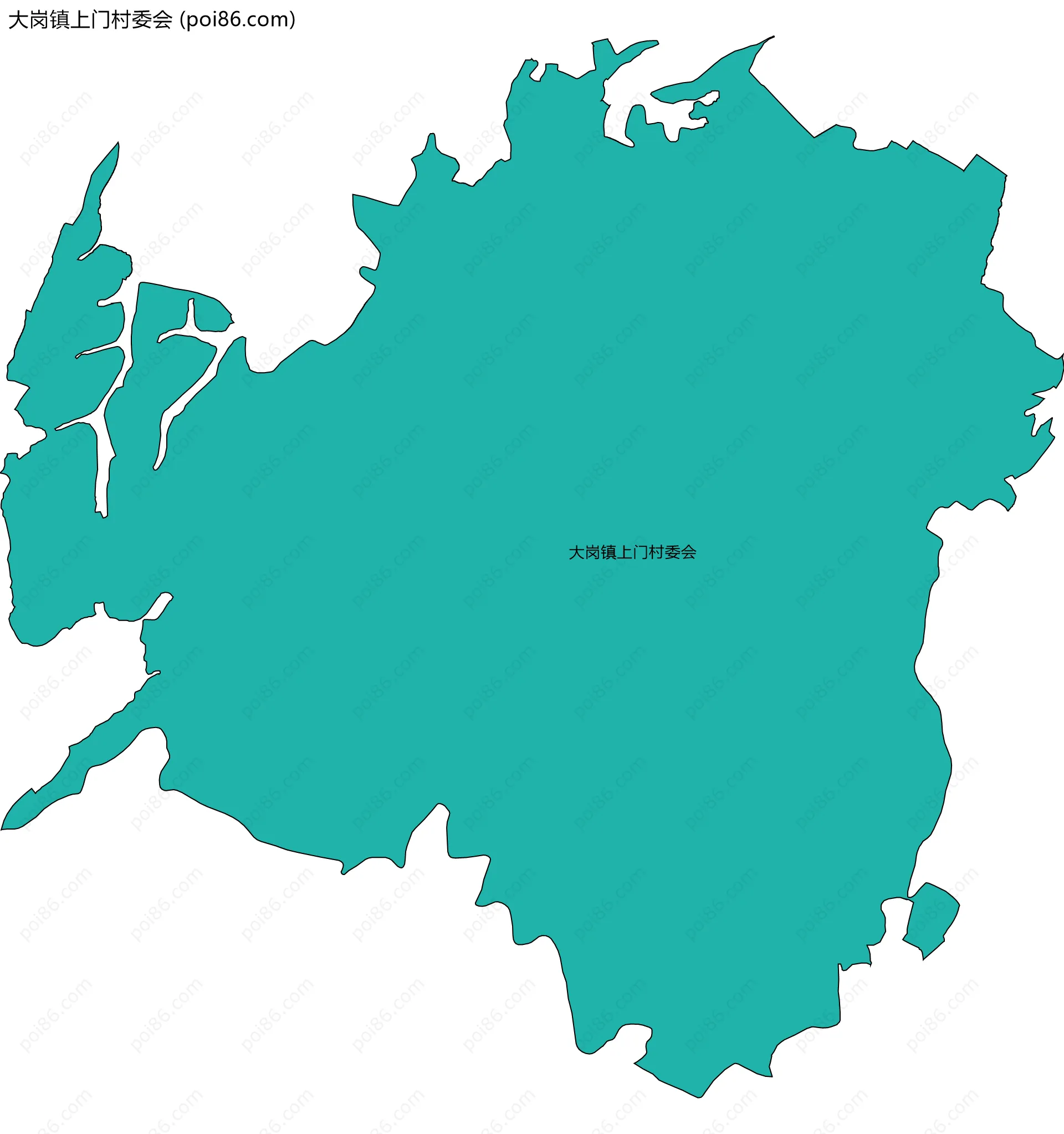 大岗镇上门村委会边界地图