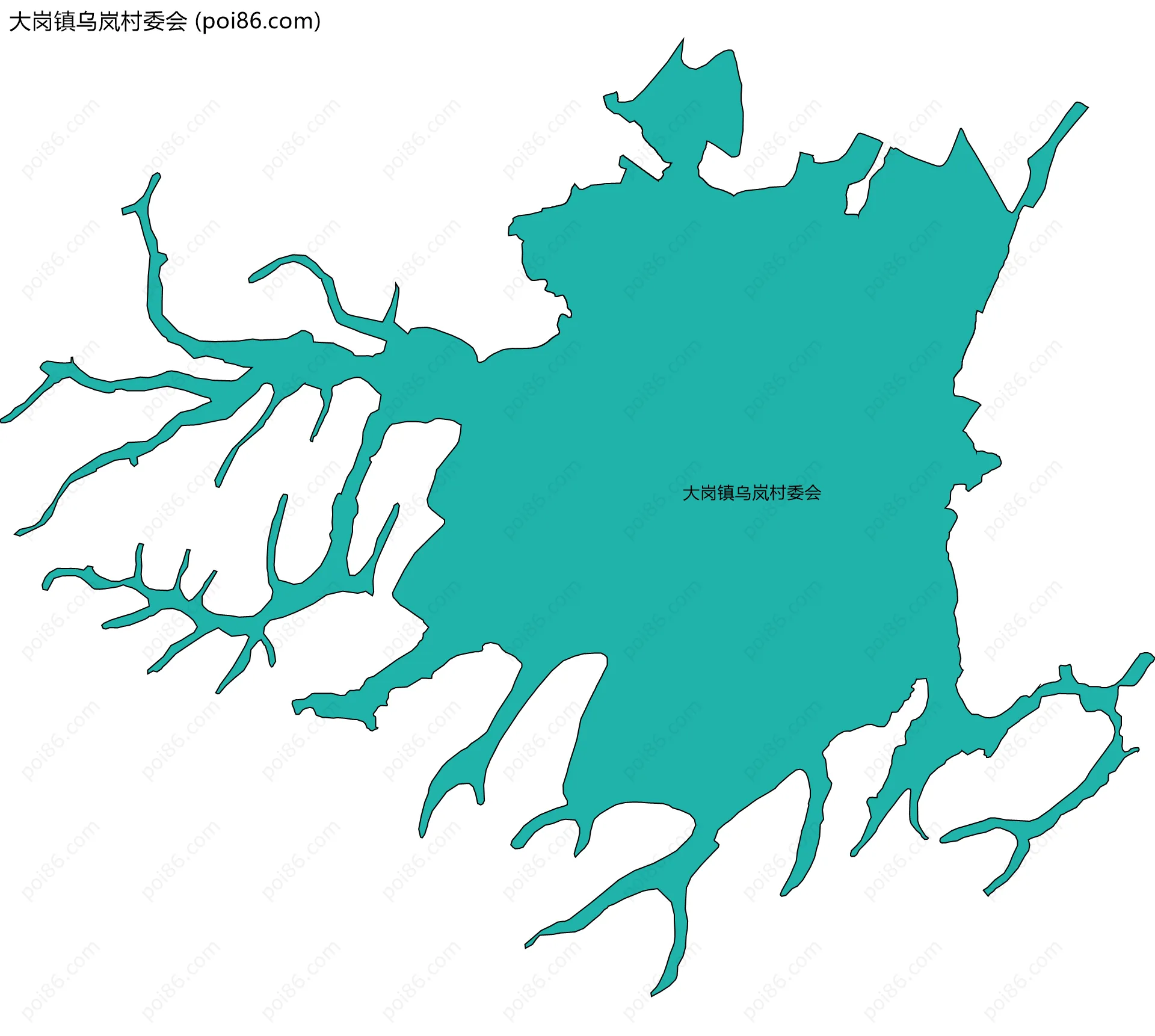 大岗镇乌岚村委会边界地图