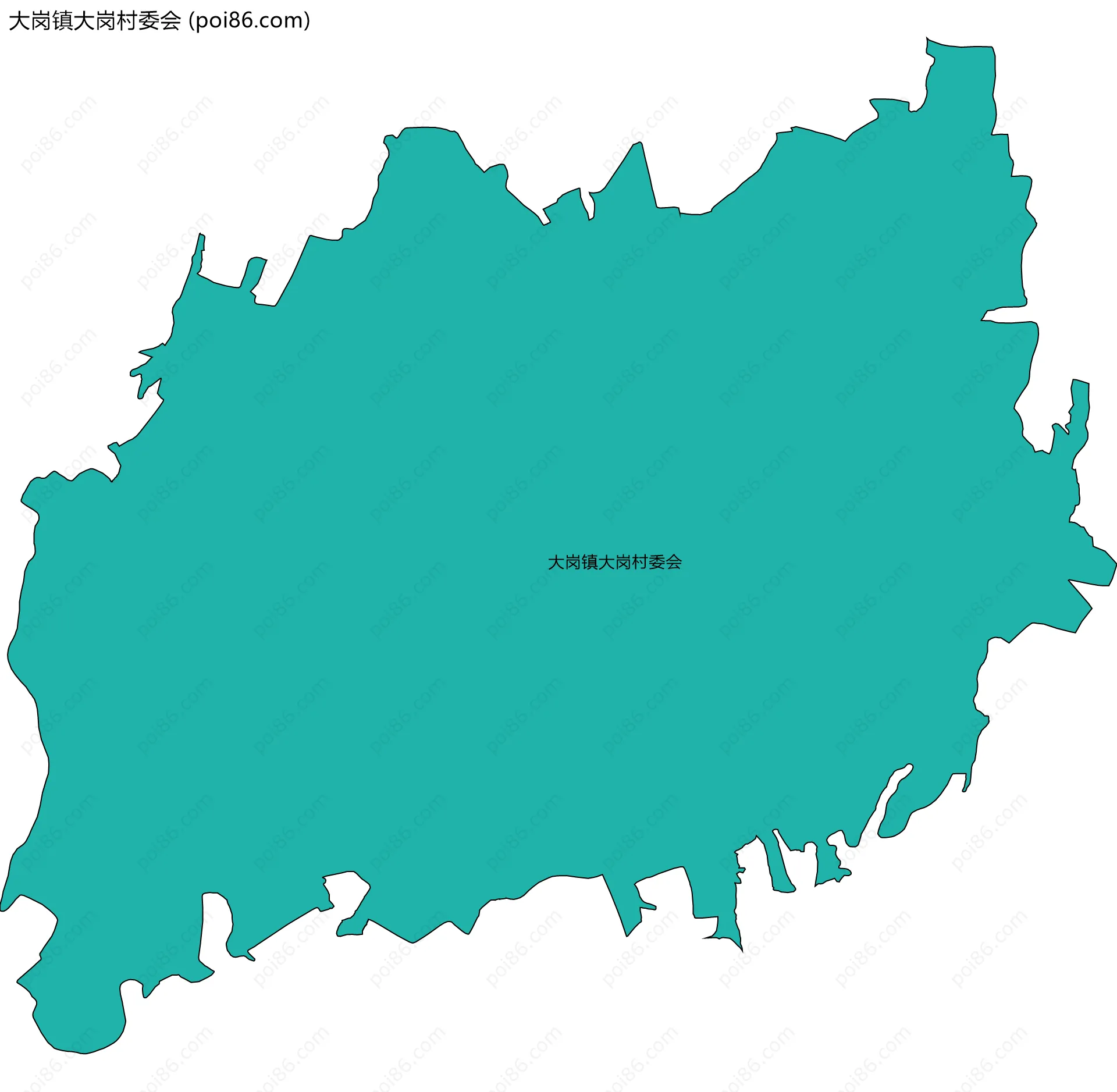 大岗镇大岗村委会边界地图